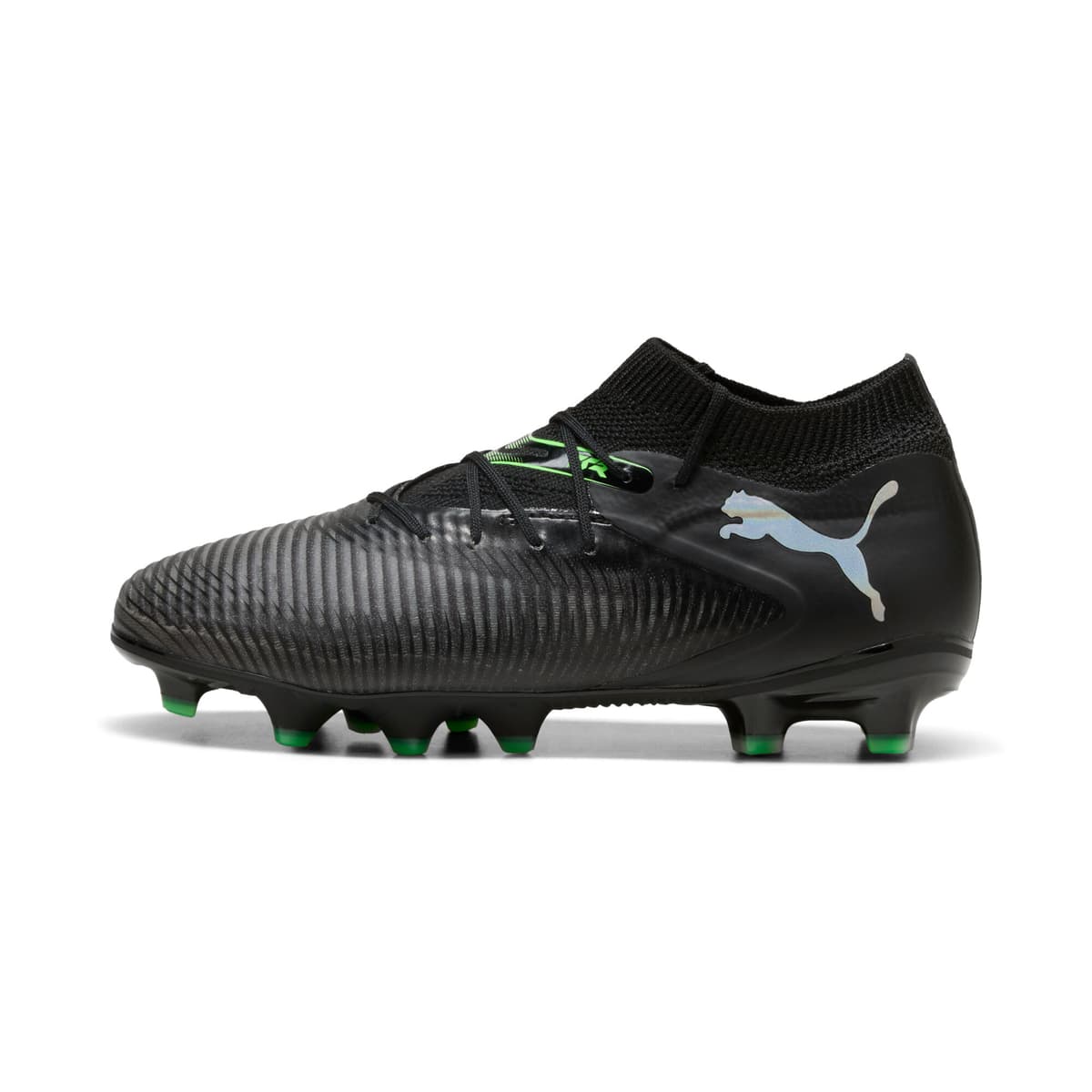 PUMA FUTURE 8 PRO FG/AG voetbalschoenen, Groen/Zwart/Grijs, Maat 32