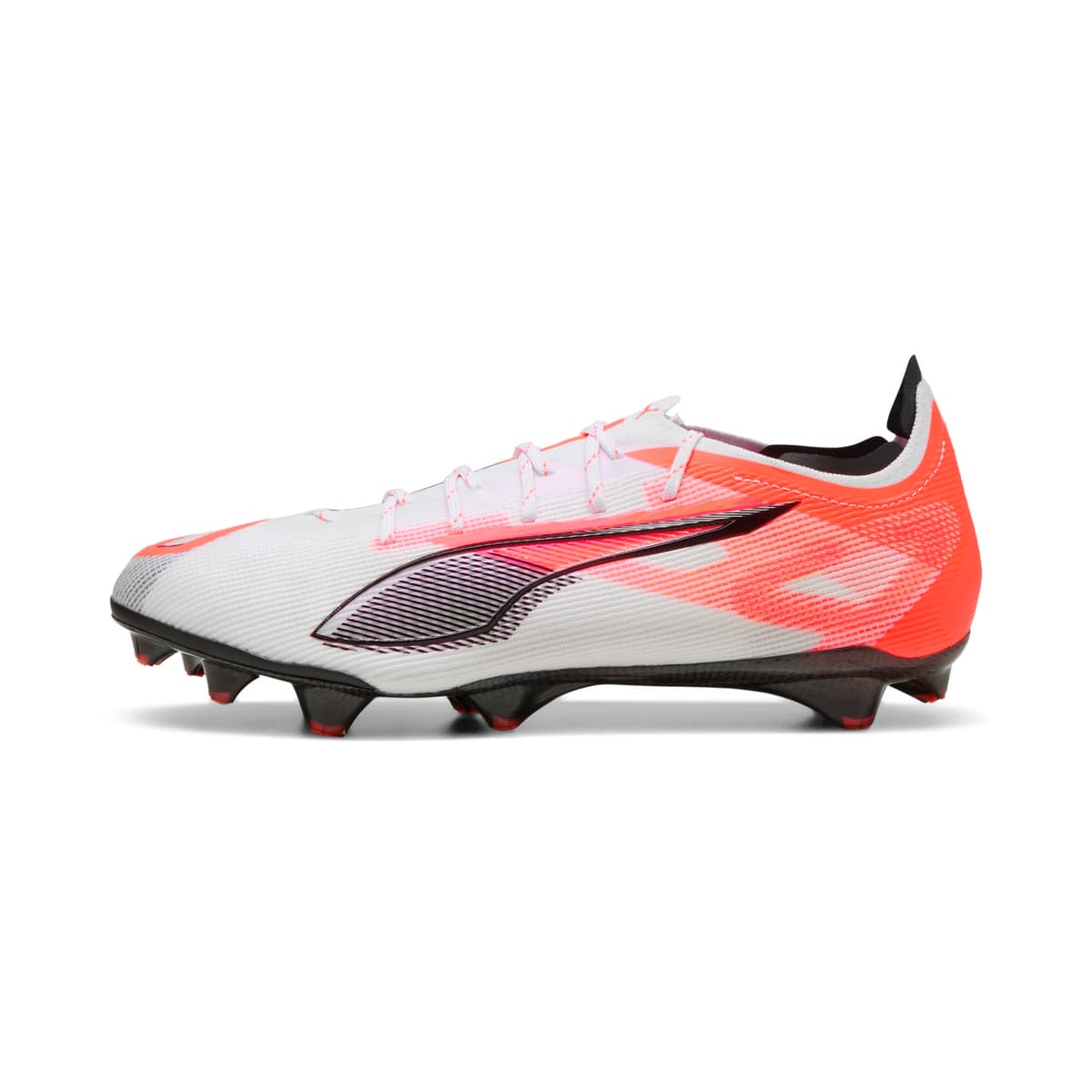 PUMA ULTRA 5 CARBON FG voetbalschoenen, Zwart/Rood/Wit, Maat 46