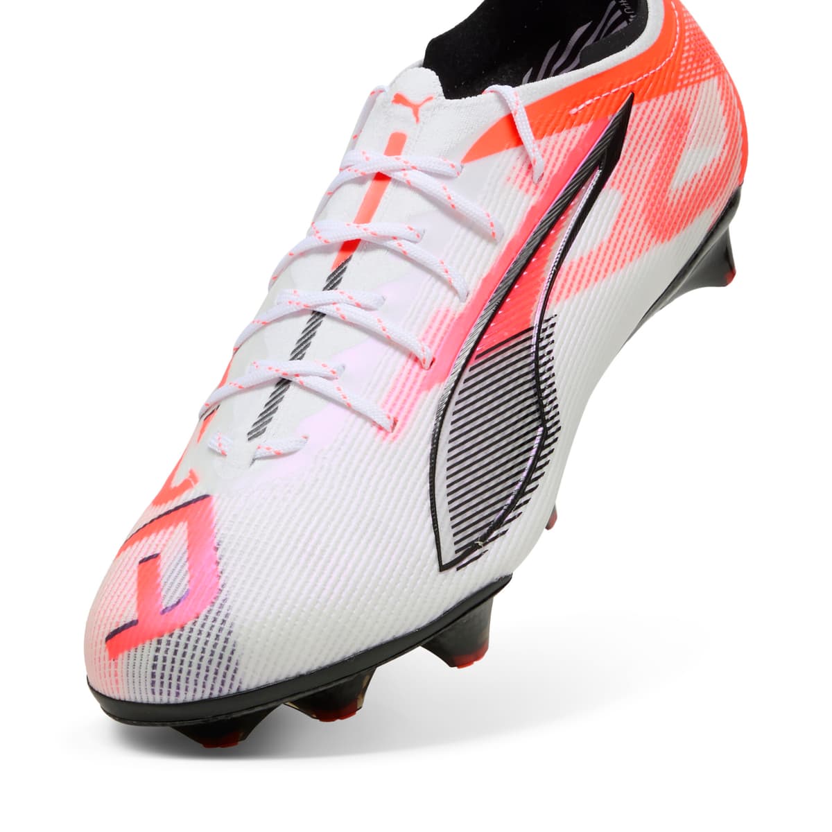 PUMA ULTRA 5 CARBON FG voetbalschoenen, Zwart/Rood/Wit, Maat 46 thumbnail 3