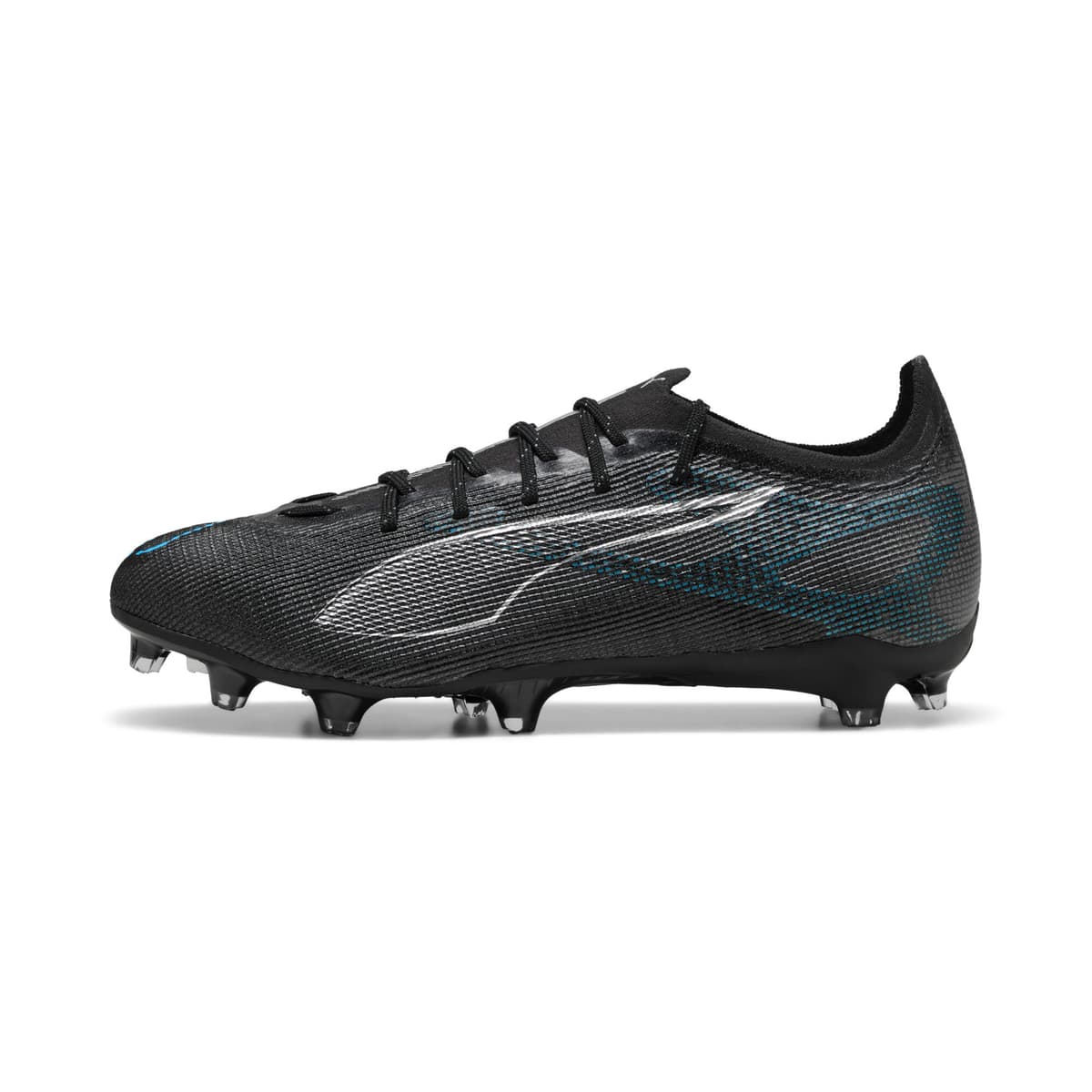 PUMA ULTRA 5 PRO FG/AG voetbalschoenen, Zwart/Zilver, Maat 48