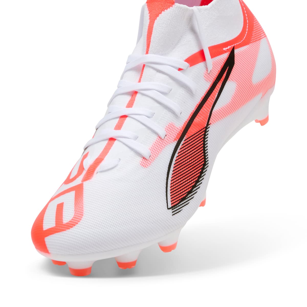 PUMA ULTRA 5 MATCH+ FG/AG voetbalschoenen voor Dames, Zwart/Rood/Wit, Maat 41 thumbnail 2