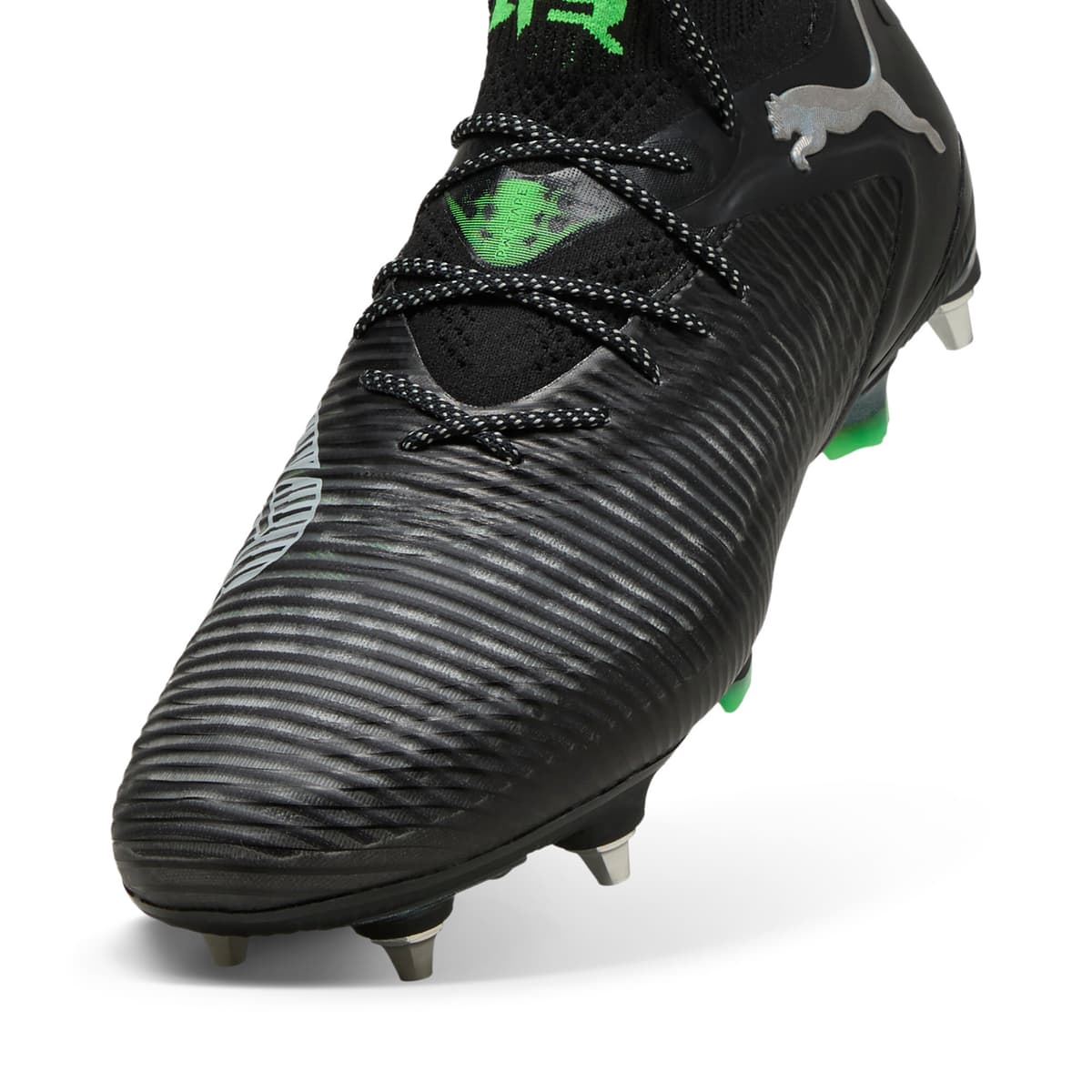 PUMA FUTURE ULTIMATE MxSG voetbalschoenen, Groen/Zwart/Grijs, Maat 46,5 thumbnail 2