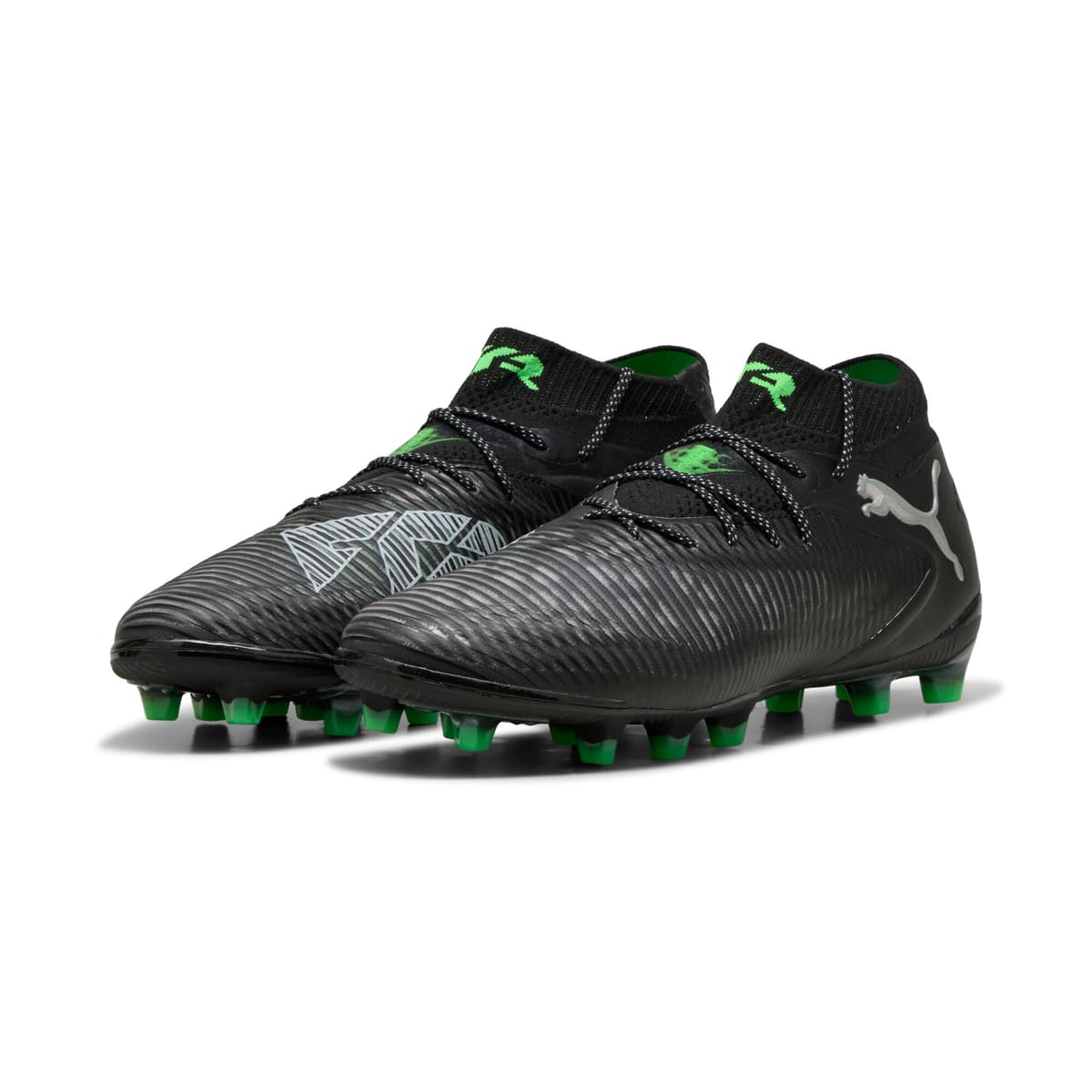 PUMA FUTURE 8 ULTIMATE AG voetbalschoenen, Groen/Zwart/Grijs, Maat 42 thumbnail 6