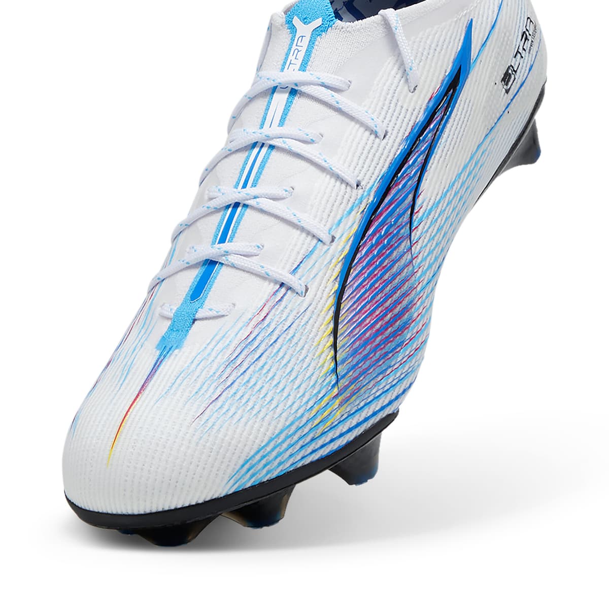PUMA ULTRA 5 CARBON LAUNCH EDITION FG voetbalschoenen voor Dames, Blauw/Roze/Wit, Maat 38 thumbnail 2