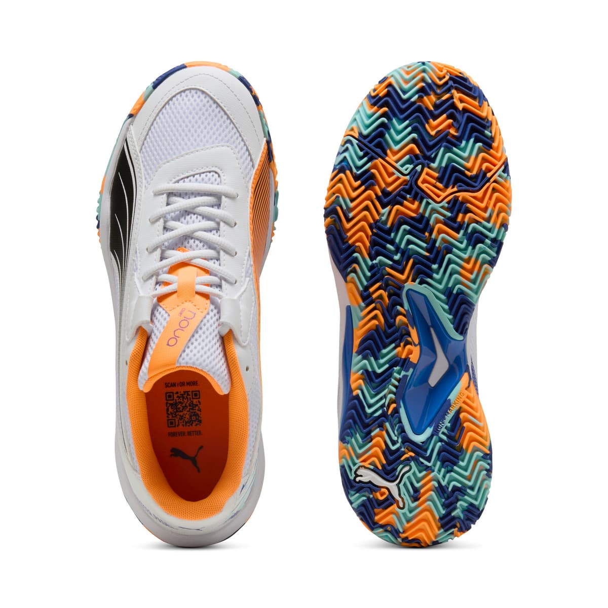 PUMA NOVA Court padelschoenen, Blauw/Zwart/Wit, Maat 40 thumbnail 4