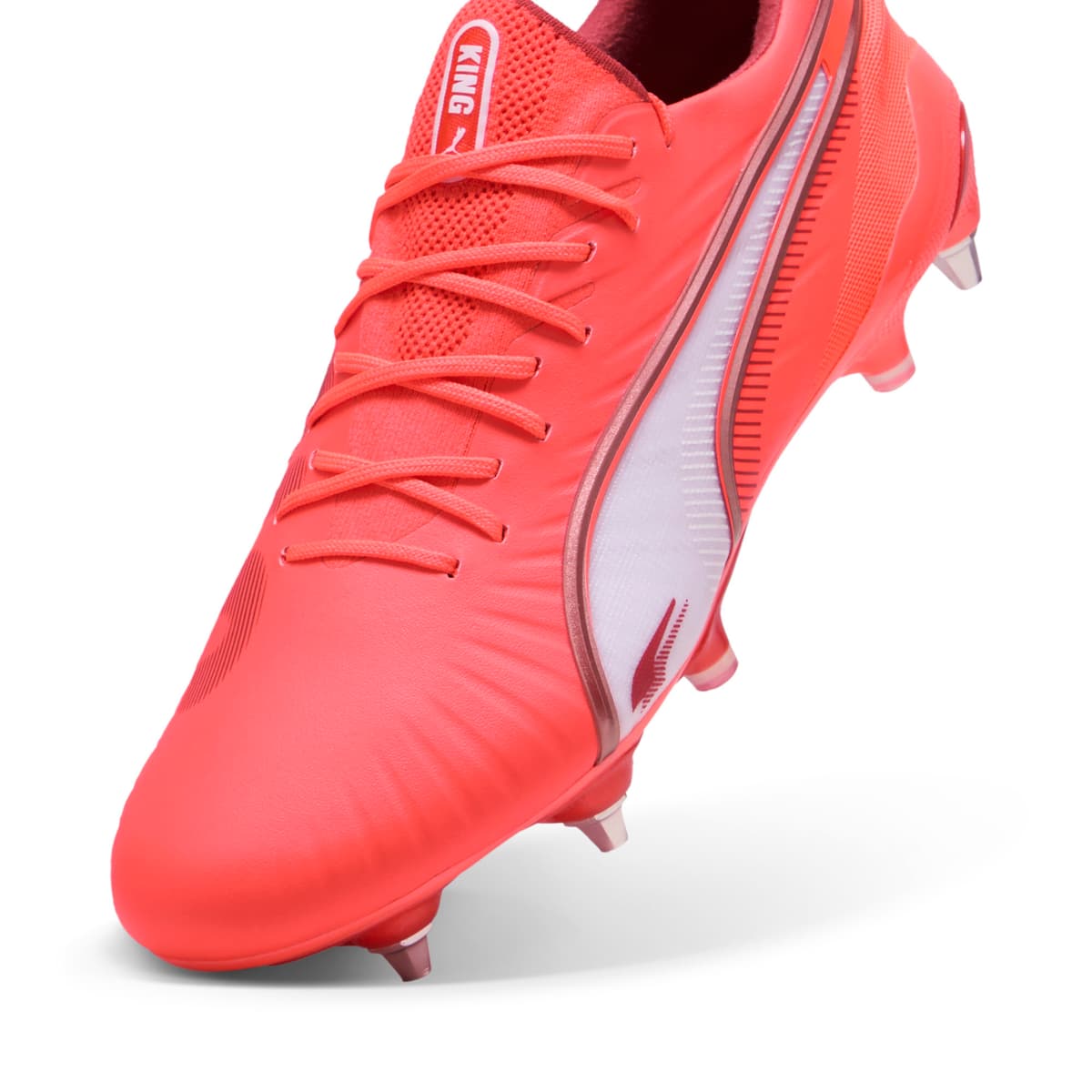 PUMA KING ULTIMATE MxSG voetbalschoenen, Rood/Wit, Maat 40 thumbnail 2