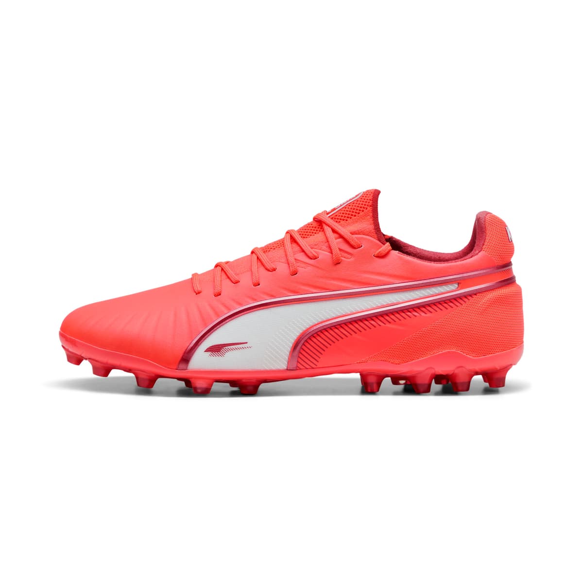 PUMA KING ULTIMATE MG voetbalschoenen, Rood/Wit, Maat 38