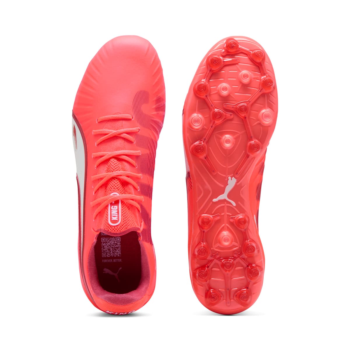 PUMA KING ULTIMATE MG voetbalschoenen, Rood/Wit, Maat 38 thumbnail 4