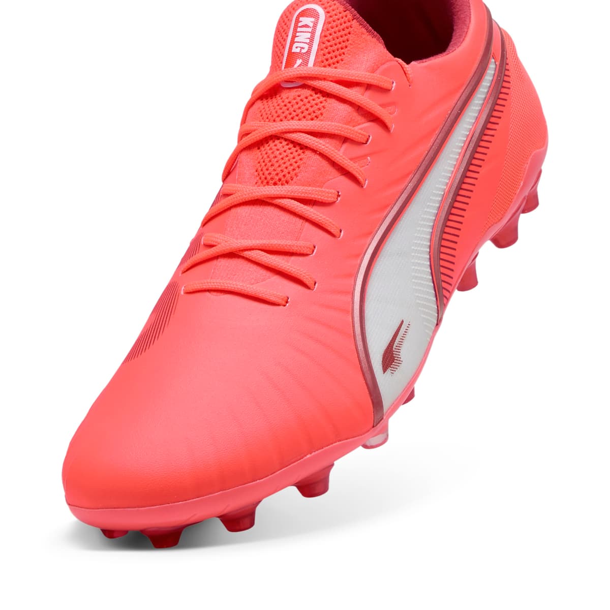 PUMA KING ULTIMATE MG voetbalschoenen, Rood/Wit, Maat 38 thumbnail 2