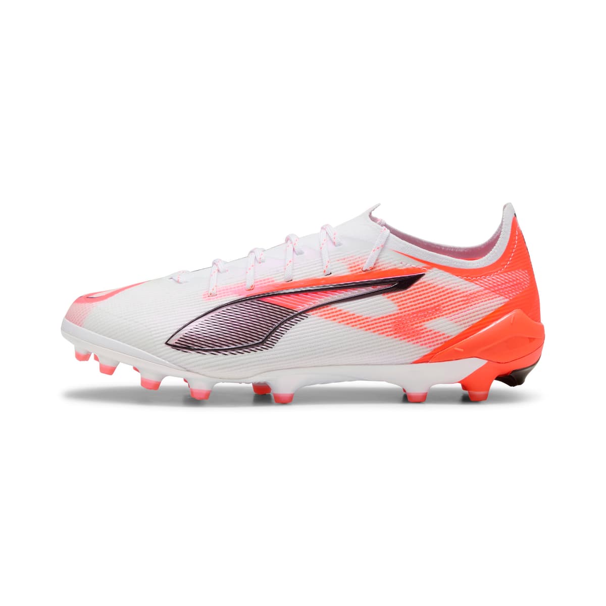 PUMA ULTRA 5 ULTIMATE AG voetbalschoenen, Zwart/Rood/Wit, Maat 40,5