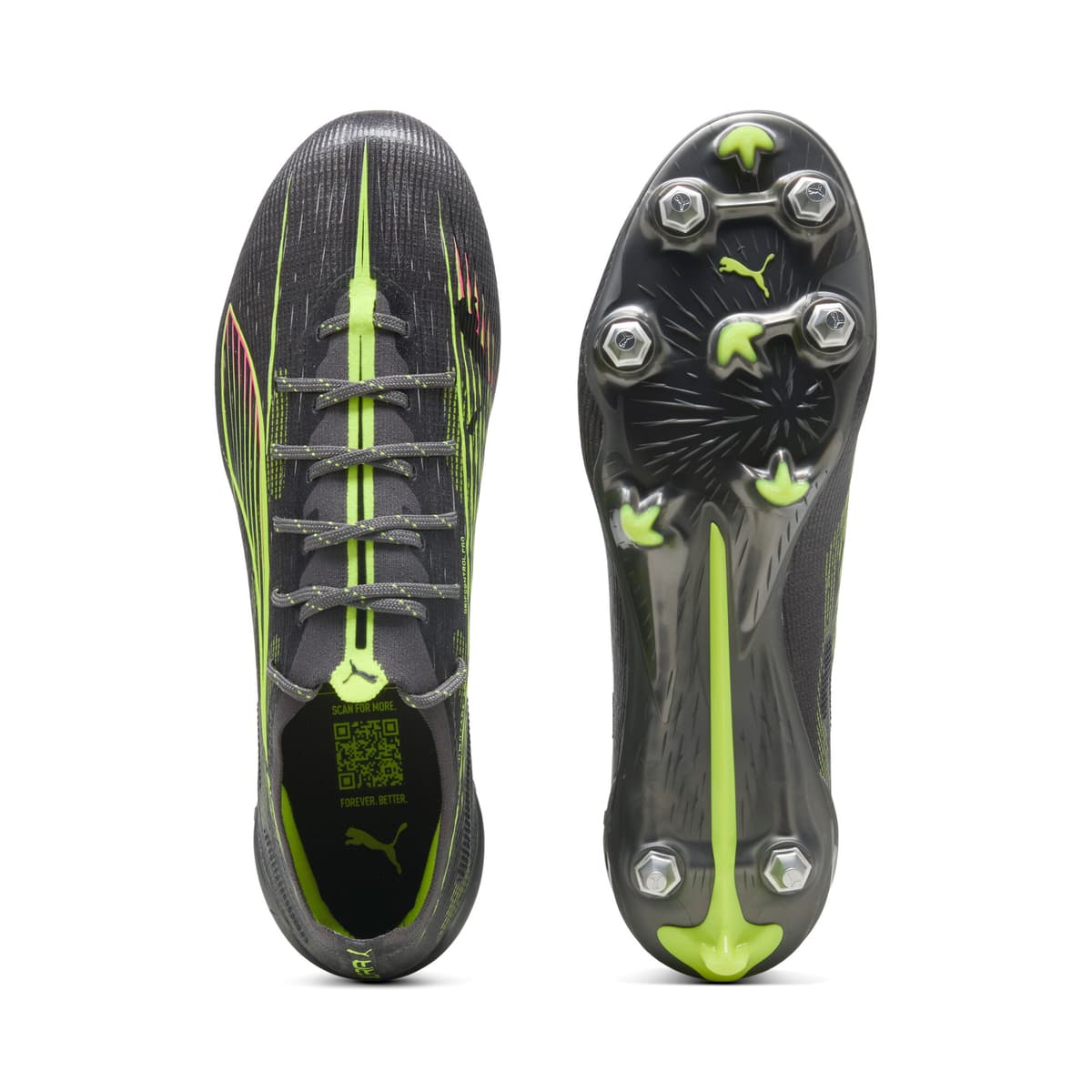 PUMA ULTRA 5 ULTIMATE MxSG voetbalschoenen, Geel/Zilver, Maat 45 thumbnail 4