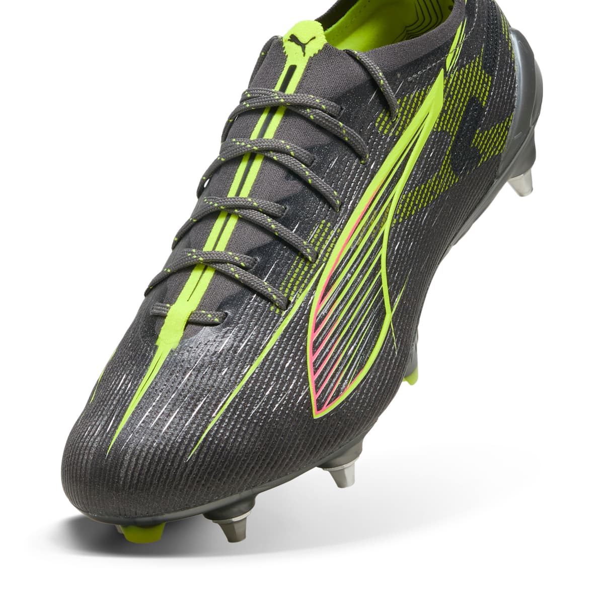 PUMA ULTRA 5 ULTIMATE MxSG voetbalschoenen, Geel/Zilver, Maat 45 thumbnail 2