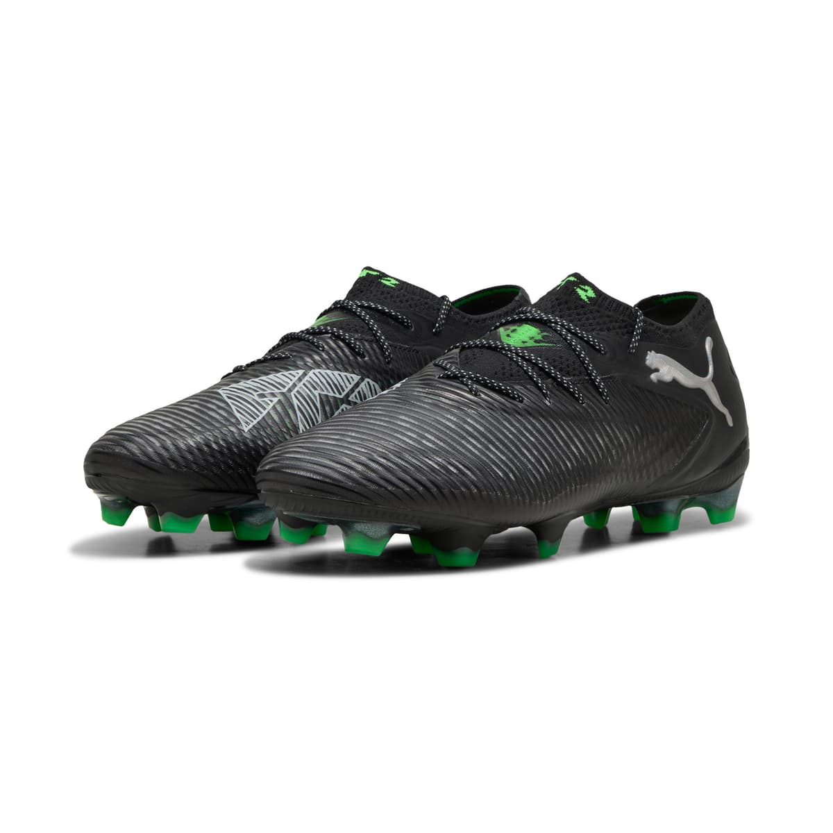 PUMA FUTURE 8 ULTIMATE Low FG voetbalschoenen, Groen/Zwart/Grijs, Maat 38 thumbnail 6