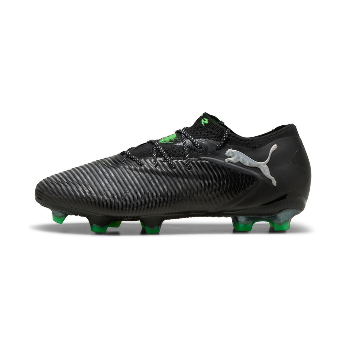 PUMA FUTURE 8 ULTIMATE Low FG voetbalschoenen, Groen/Zwart/Grijs, Maat 38