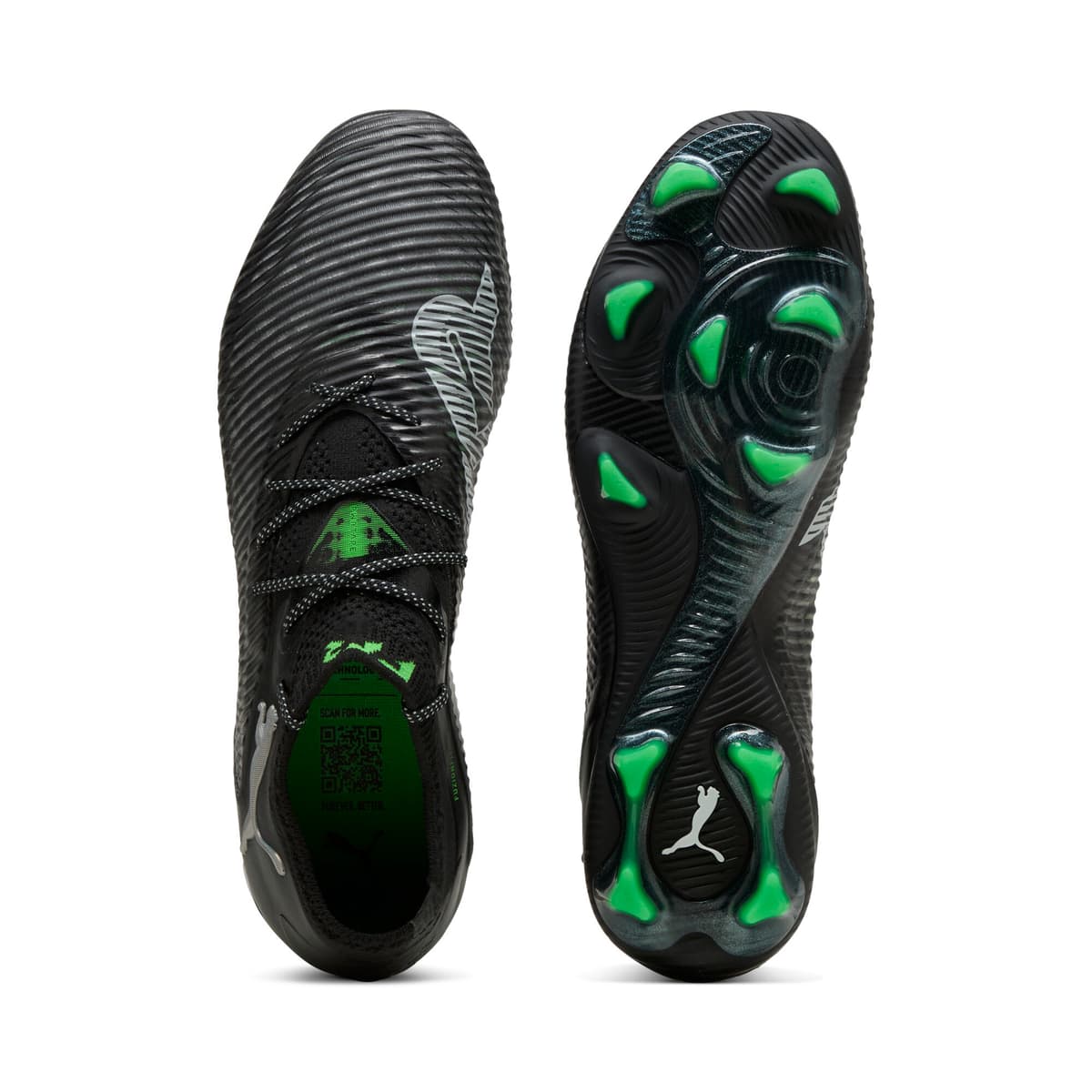 PUMA FUTURE 8 ULTIMATE Low FG voetbalschoenen, Groen/Zwart/Grijs, Maat 38 thumbnail 4