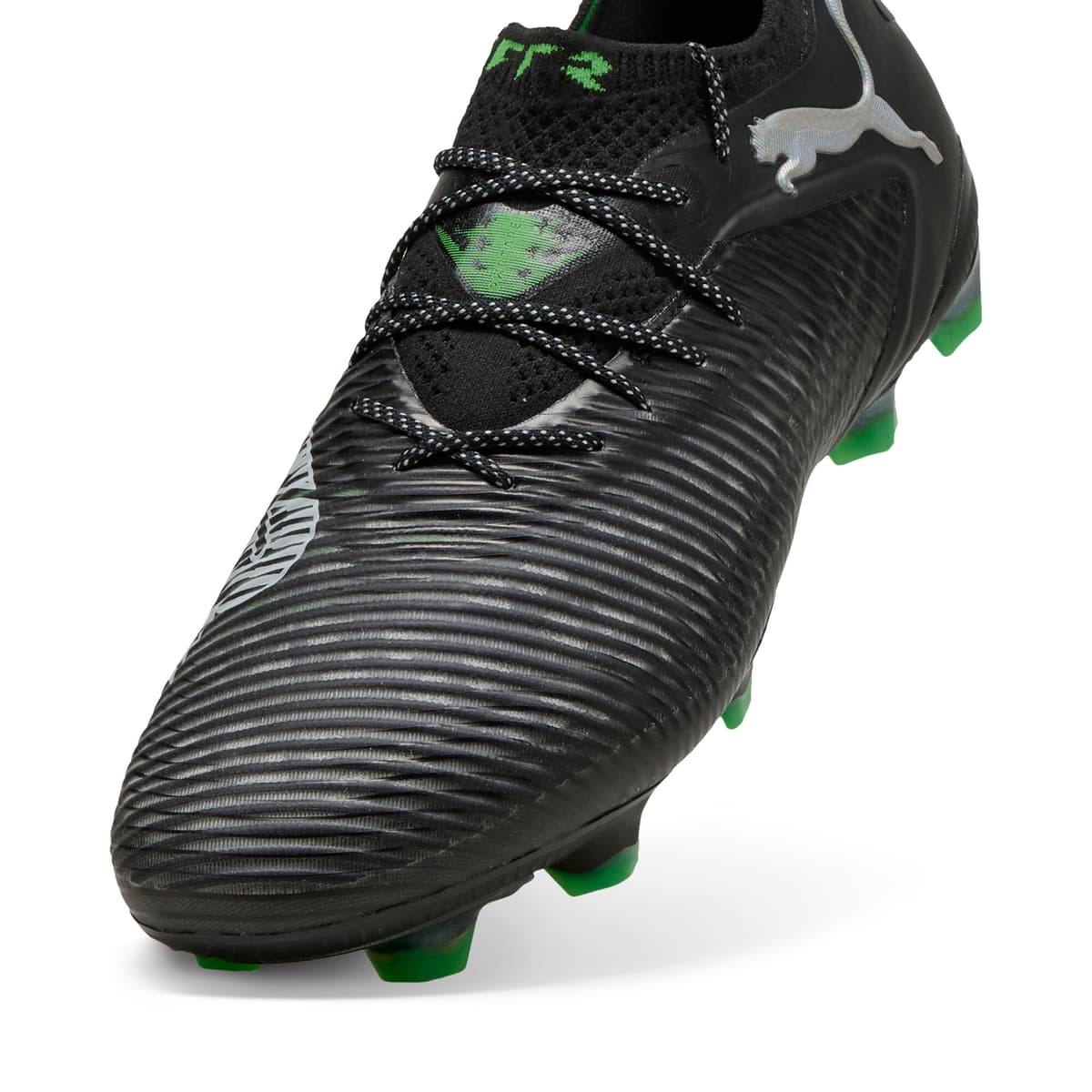 PUMA FUTURE 8 ULTIMATE Low FG voetbalschoenen, Groen/Zwart/Grijs, Maat 38 thumbnail 2
