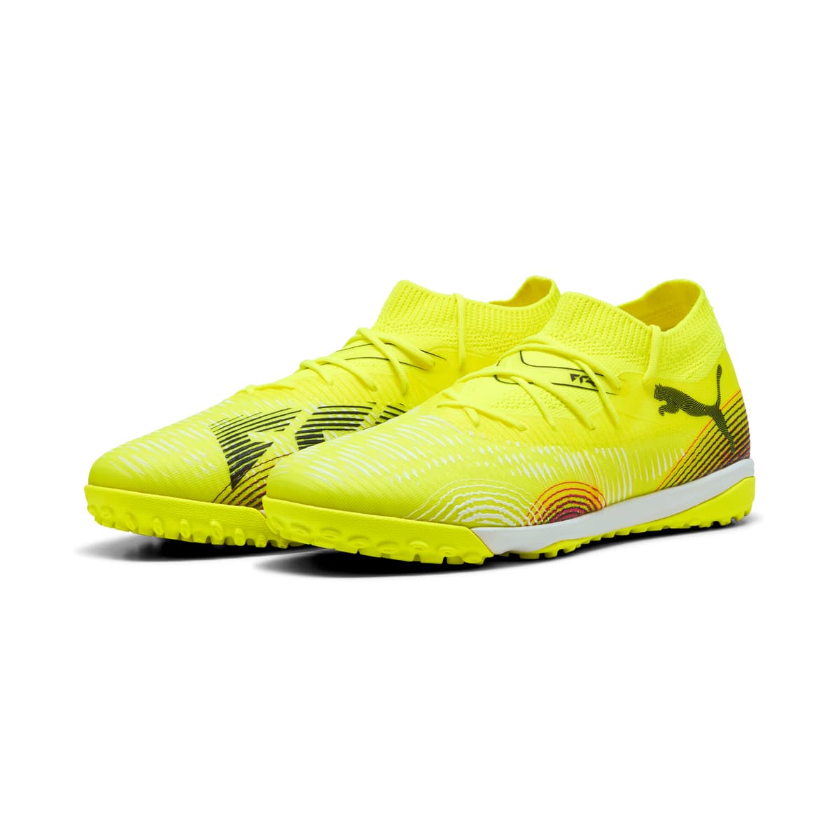 PUMA FUTURE 8 MATCH TT voetbalschoenen, Zwart/Geel, Maat 41 thumbnail 6