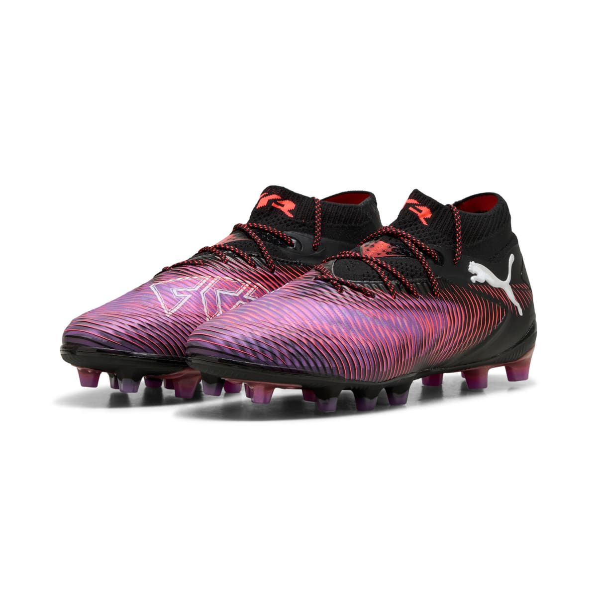 PUMA FUTURE 8 ULTIMATE AG voetbalschoenen voor Dames, Zwart/Rood/Wit, Maat 42 thumbnail 6