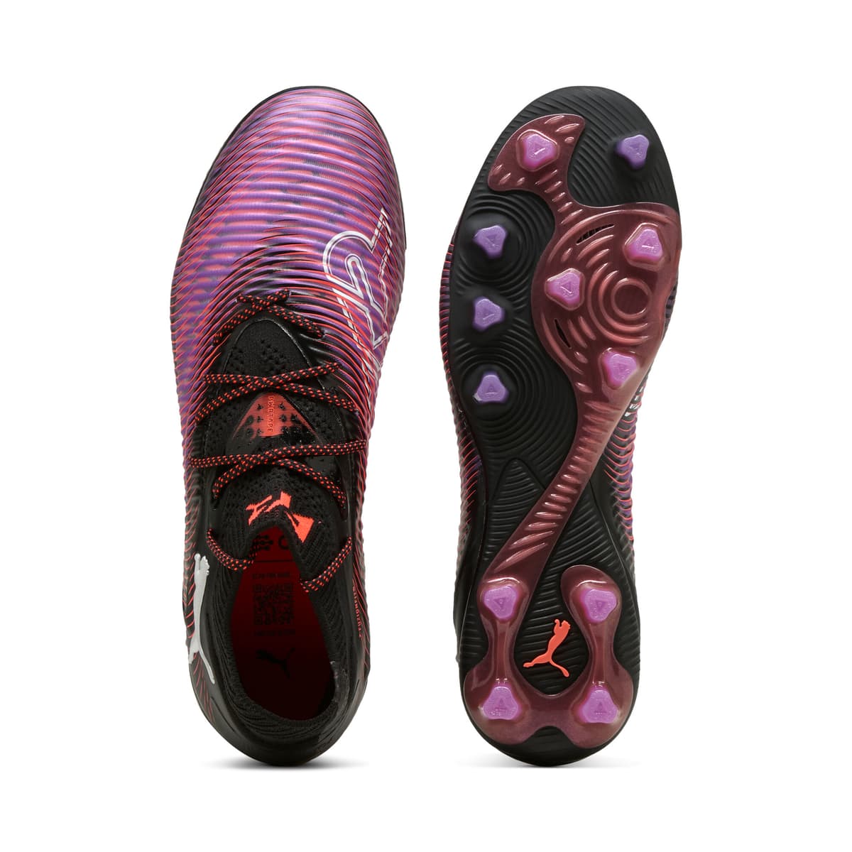 PUMA FUTURE 8 ULTIMATE AG voetbalschoenen voor Dames, Zwart/Rood/Wit, Maat 42 thumbnail 4