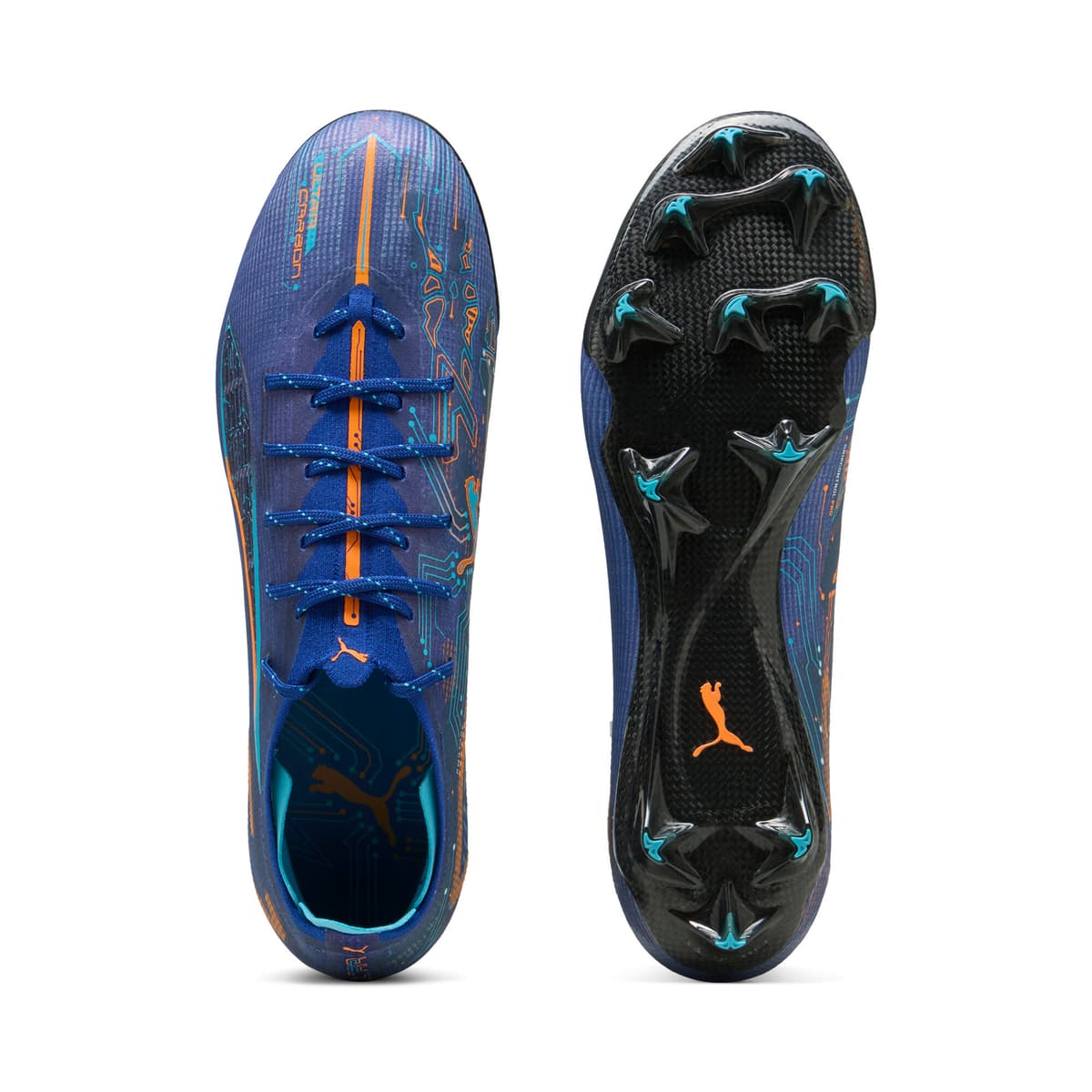 PUMA ULTRA 5 CARBON SPEED FG uniseks voetbalschoenen, Blauw, Maat 39 thumbnail 5