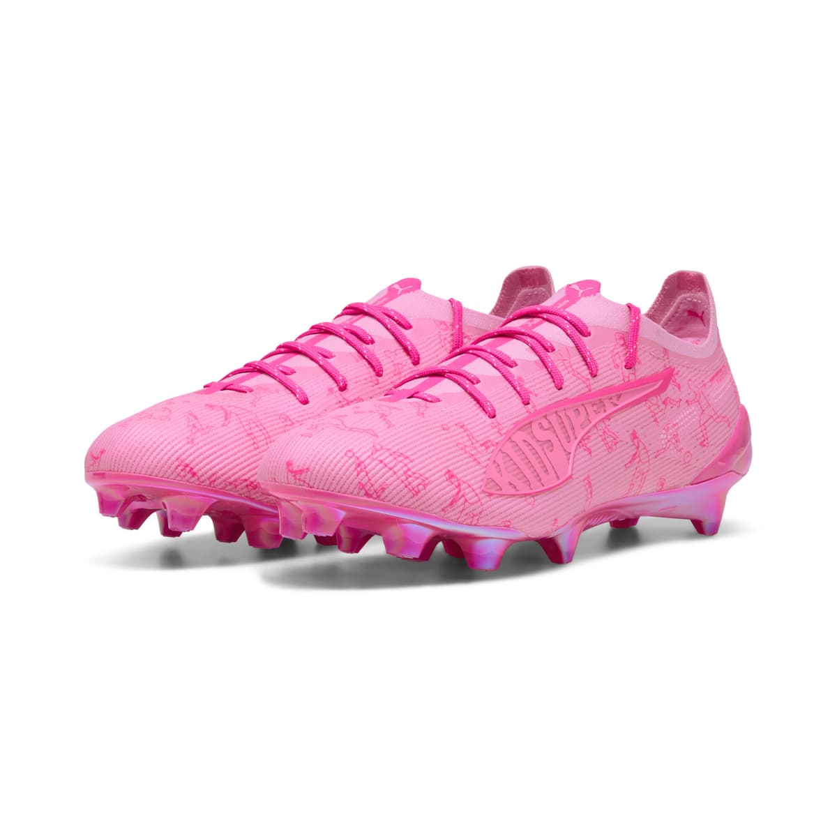 PUMA ULTRA 5 ULTIMATE x KIDSUPER FG voetbalschoenen, Roze, Maat 42,5 thumbnail 6