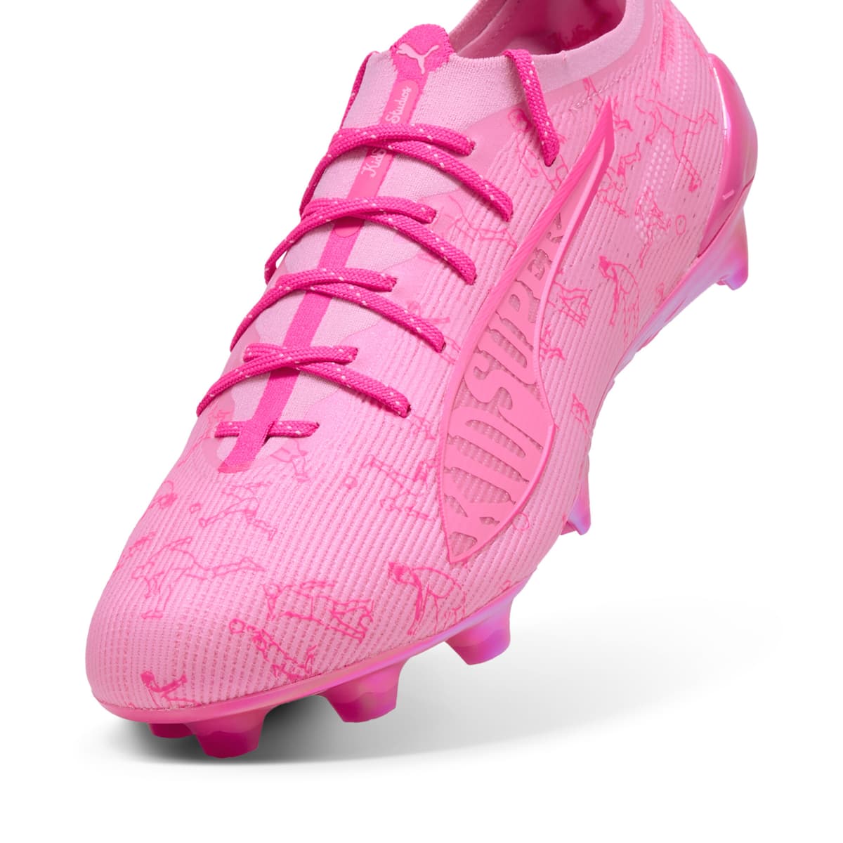 PUMA ULTRA 5 ULTIMATE x KIDSUPER FG voetbalschoenen, Roze, Maat 42,5 thumbnail 2