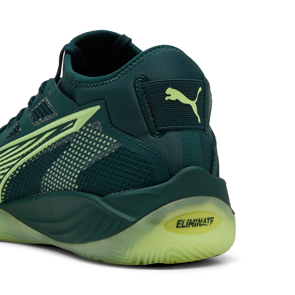 PUMA Eliminate NITROâ¢ SQD 4 handbalschoenen uniseks, Groen/Wit, Maat 44,5 thumbnail 7