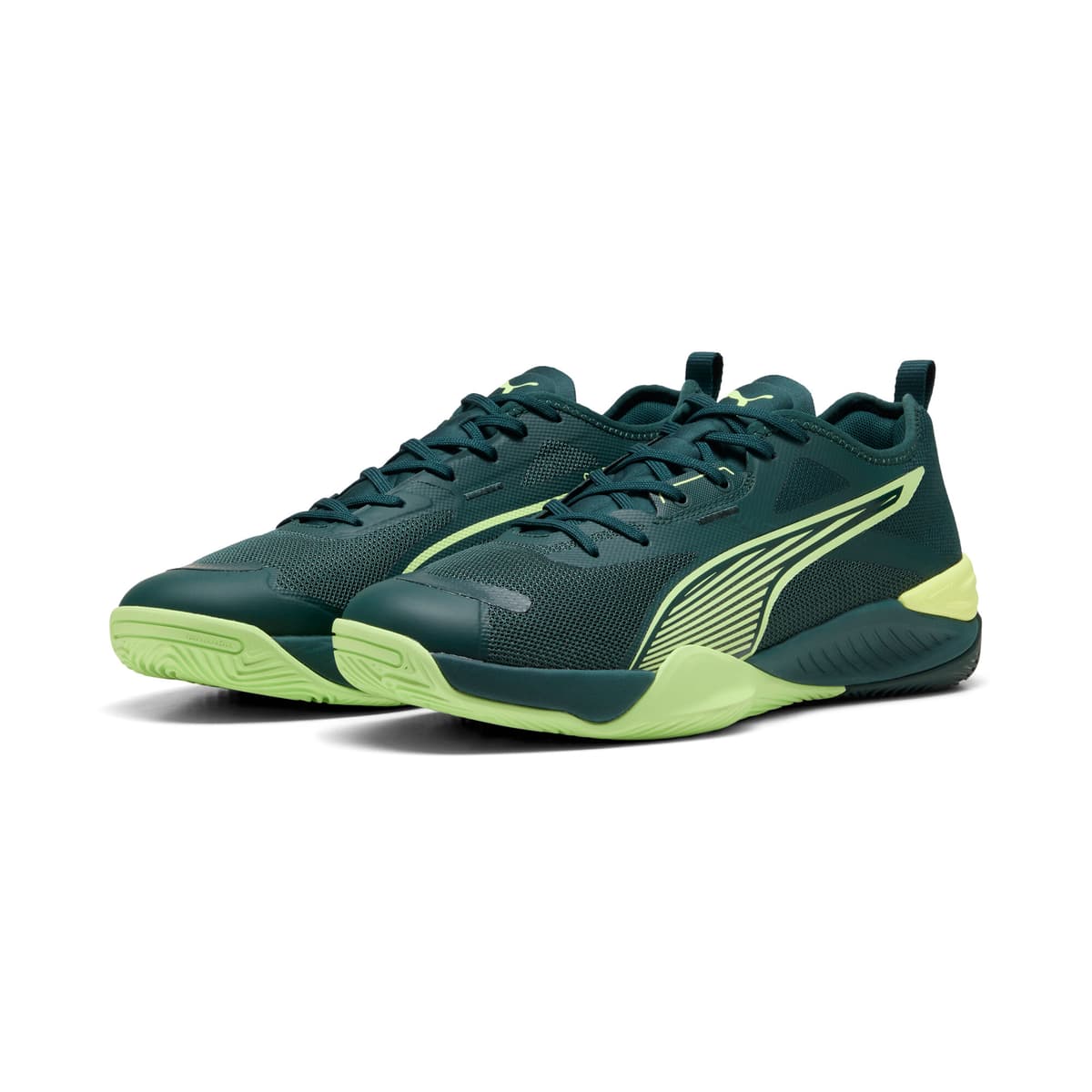PUMA Eliminate NITROâ¢ SQD uniseks handbalschoenen, Groen, Maat 46 thumbnail 6
