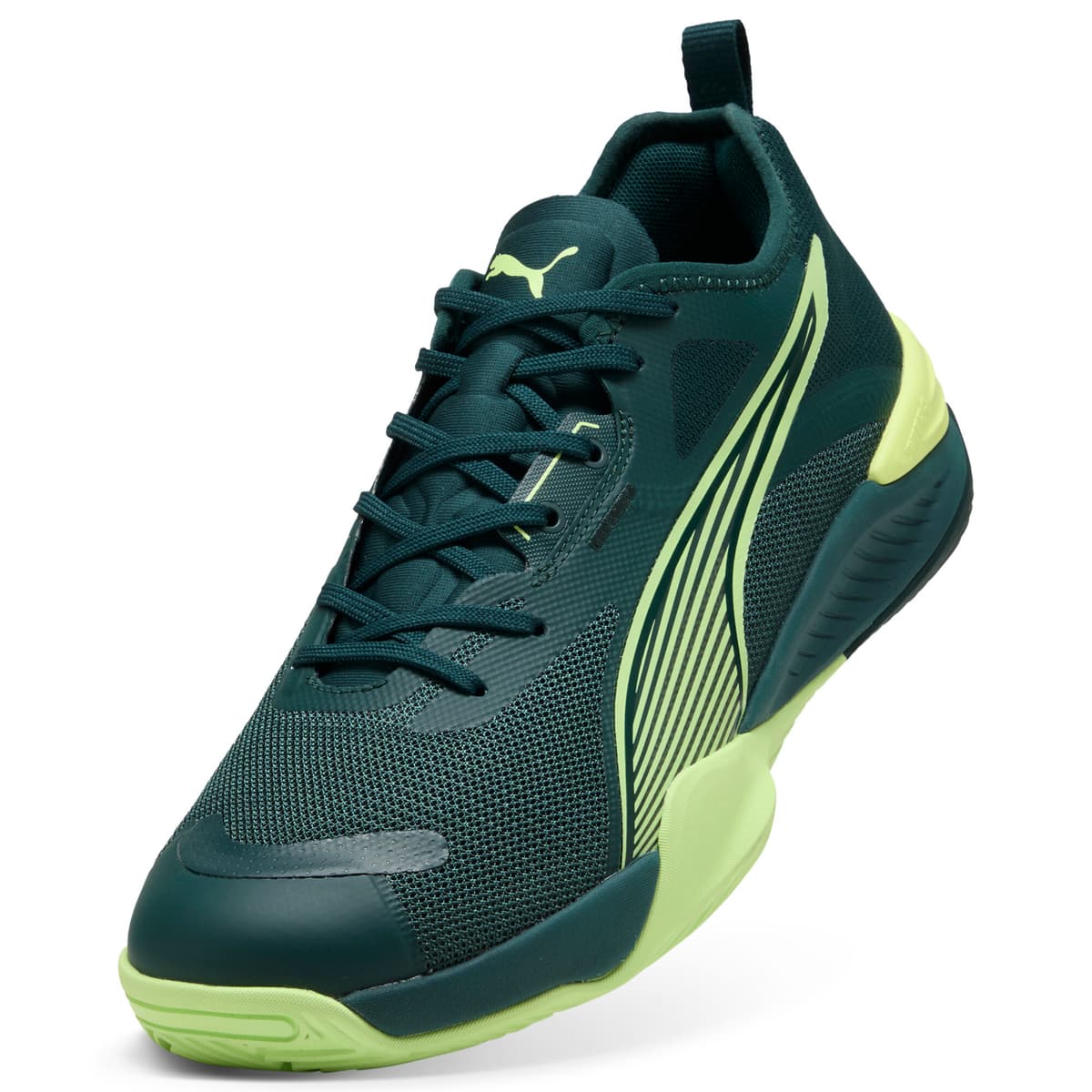 PUMA Eliminate NITROâ¢ SQD uniseks handbalschoenen, Groen, Maat 46 thumbnail 2
