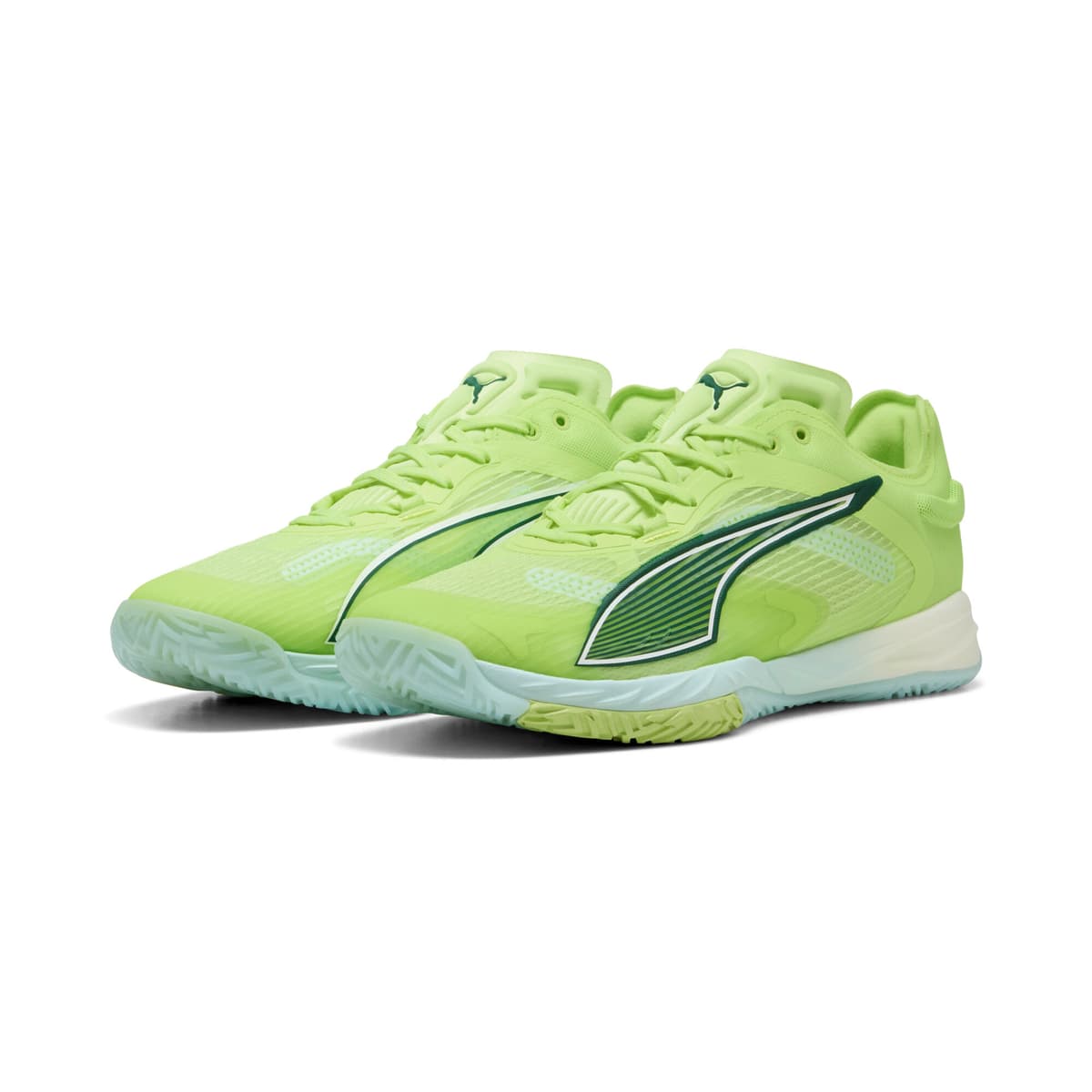 PUMA Accelerate NITROâ¢ SQD 4 uniseks handbalschoenen, Groen/Wit, Maat 37 thumbnail 6