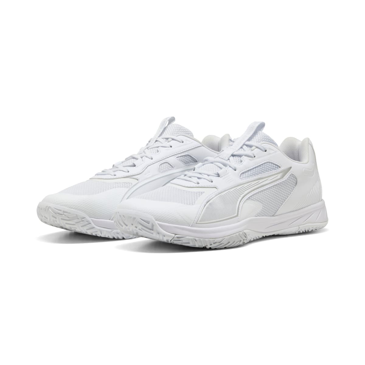 PUMA Accelerate Pro 4 uniseks handbalschoenen, Wit/Zilver, Maat 46 thumbnail 6