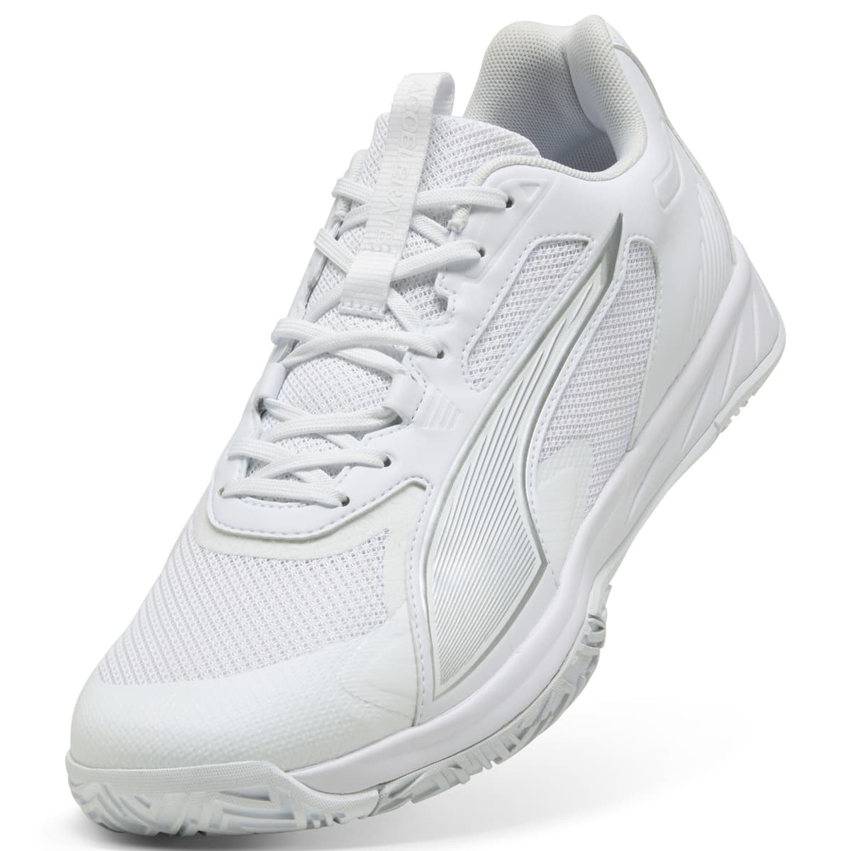 PUMA Accelerate Pro 4 uniseks handbalschoenen, Wit/Zilver, Maat 46 thumbnail 2