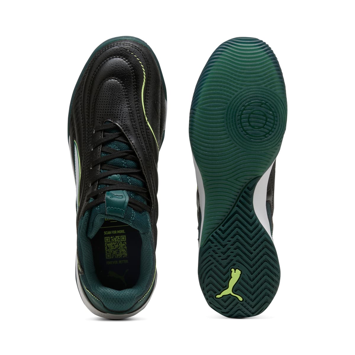 PUMA IBERO uniseks futsalschoenen, Groen/Zwart, Maat 42 thumbnail 4