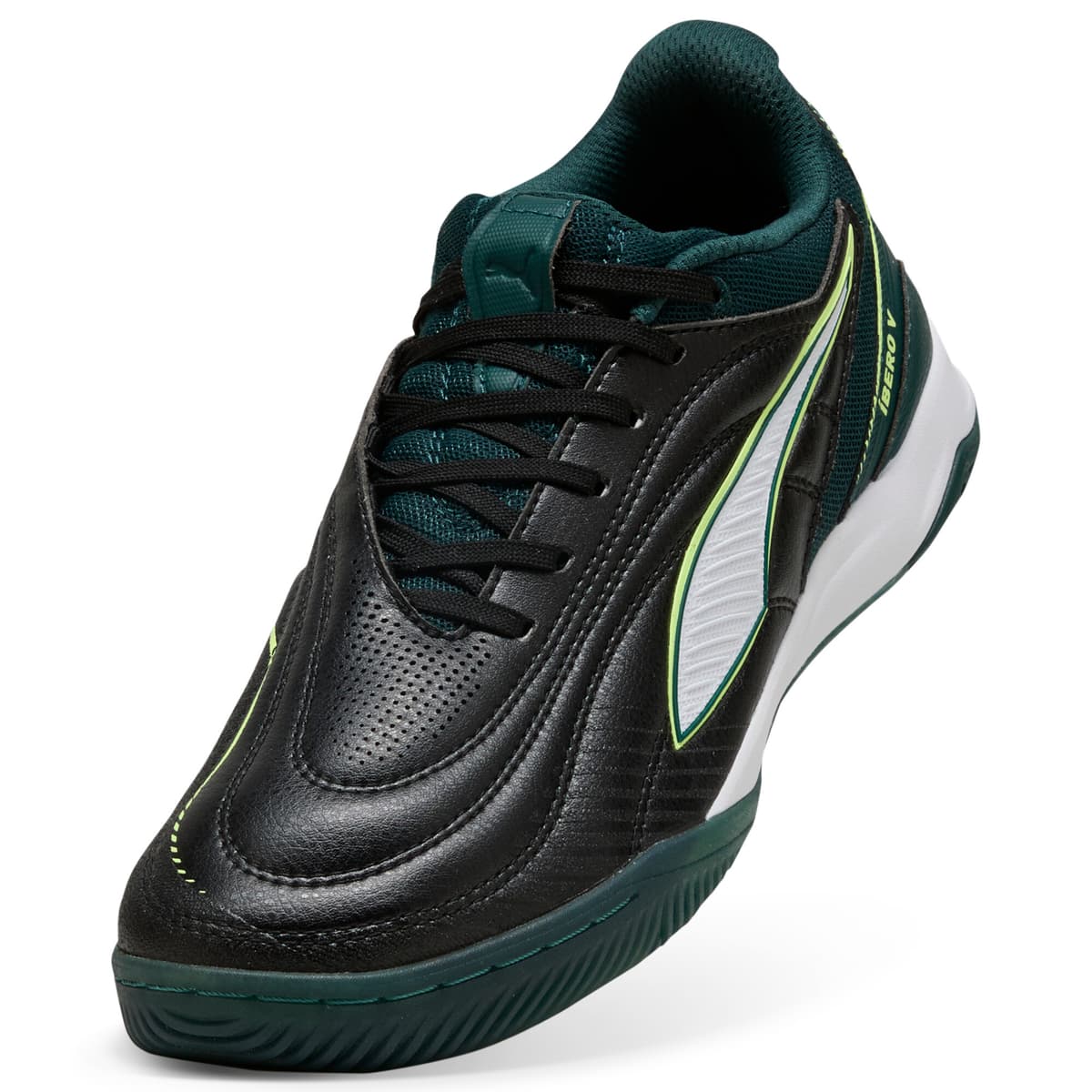 PUMA IBERO uniseks futsalschoenen, Groen/Zwart, Maat 42 thumbnail 2