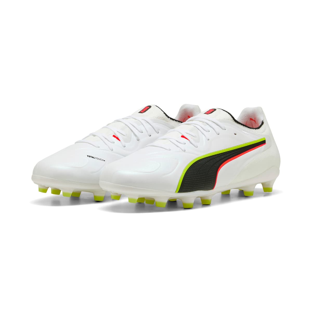 PUMA KING 20 ULTIMATE FG/AG uniseks voetbalschoenen, Rood/Geel/Wit, Maat 37 thumbnail 7