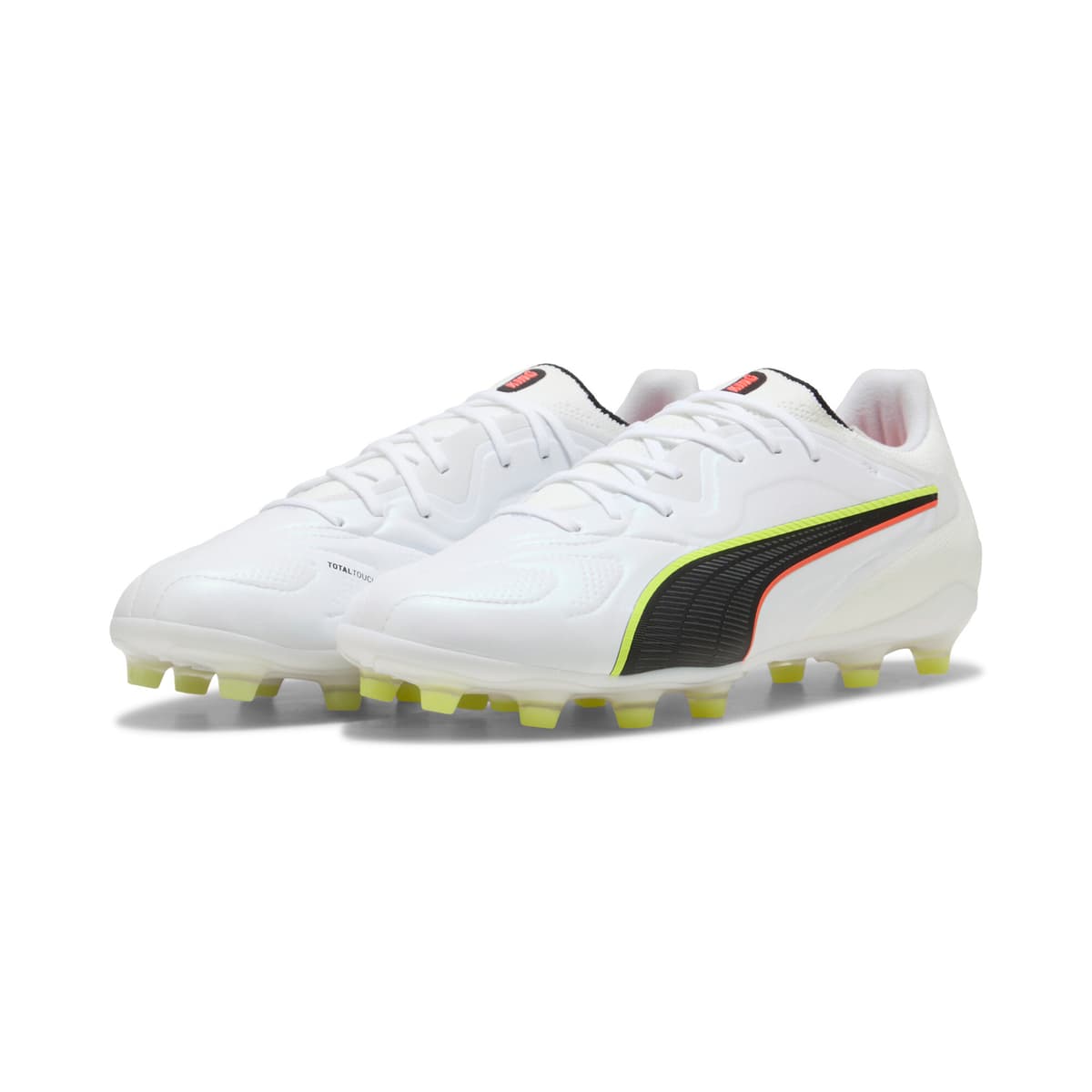 PUMA KING 20 PRO FG/AG uniseks voetbalschoenen, Rood/Geel/Wit, Maat 42,5 thumbnail 6
