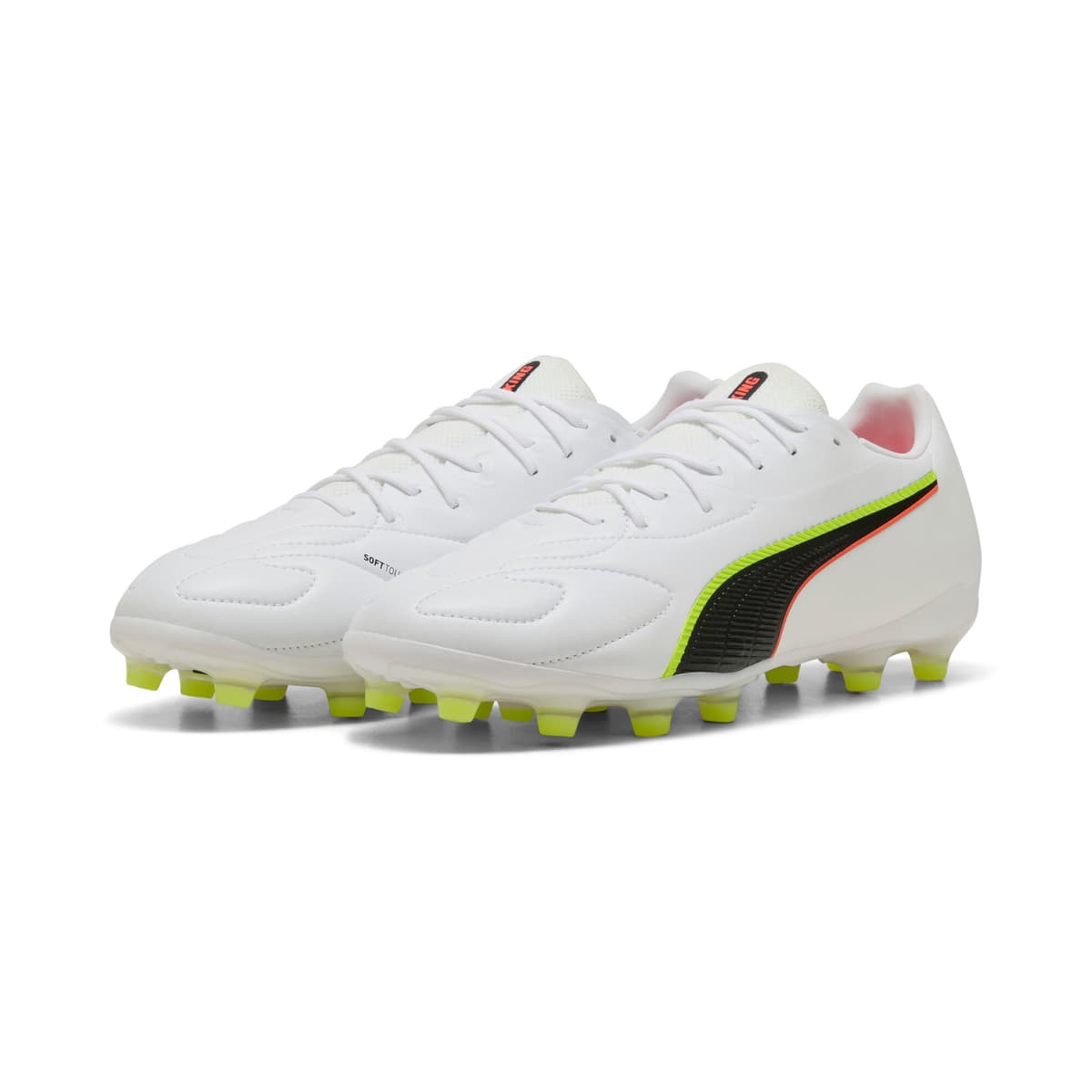 PUMA KING 20 MATCH FG/AG uniseks voetbalschoenen, Rood/Geel/Wit, Maat 46 thumbnail 6