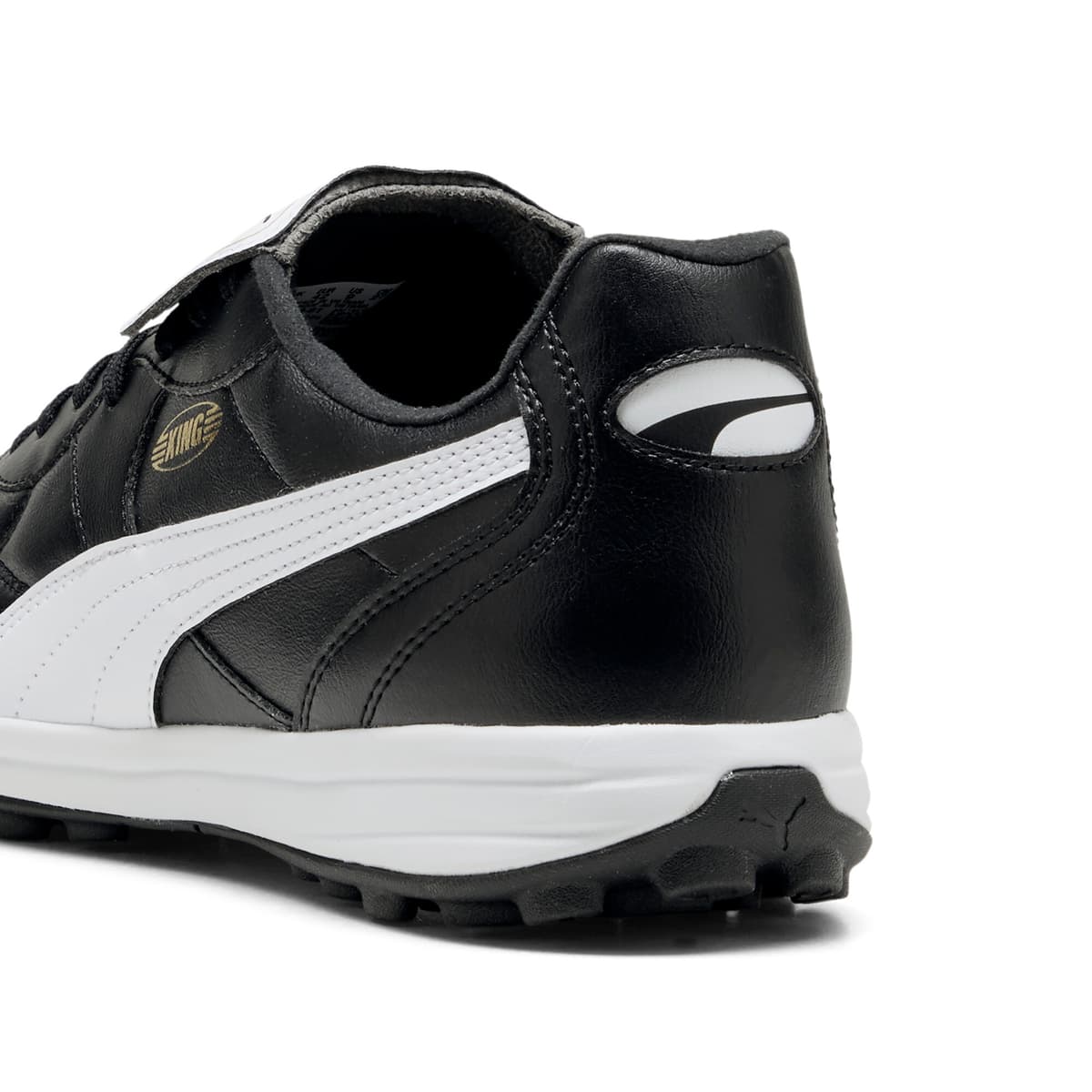 PUMA KING TOP TT voetbalschoenen uniseks, Zwart/Wit/Goud, Maat 46 thumbnail 5