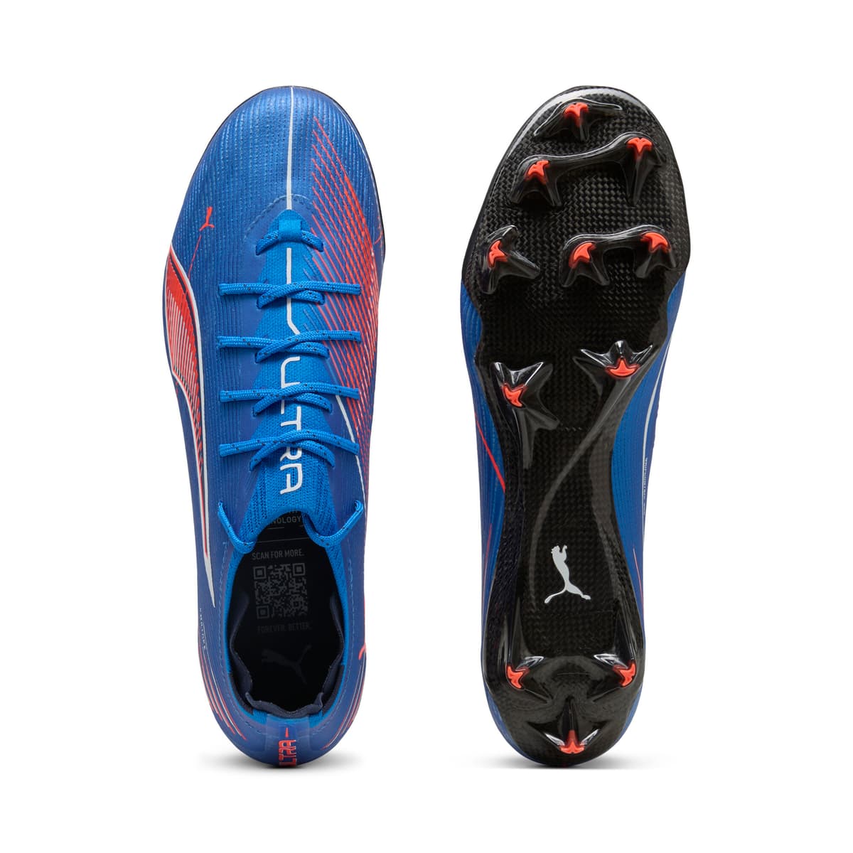 PUMA ULTRA 6 CARBON FG uniseks voetbalschoenen, Blauw/Rood/Wit, Maat 40 thumbnail 6