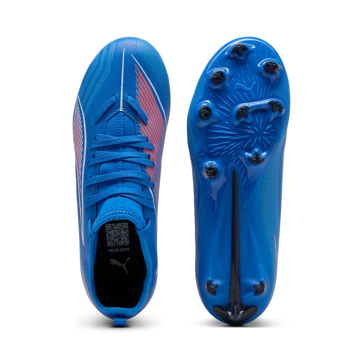 PUMA ULTRA 6 MATCH FG/AG voetbalschoenen, Blauw/Rood/Wit, Maat 36 thumbnail 4