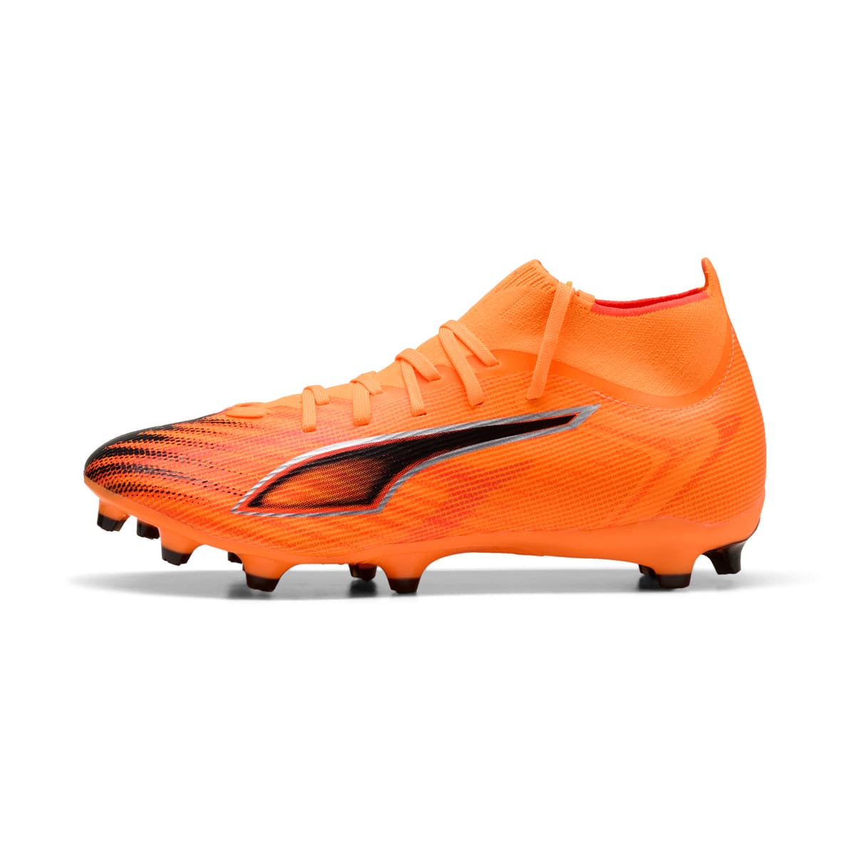 PUMA ULTRA 6 MATCH+ FG/AG uniseks voetbalschoenen, Zwart/Rood, Maat 40,5