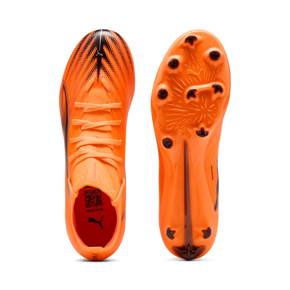 PUMA ULTRA 6 MATCH+ FG/AG uniseks voetbalschoenen, Zwart/Rood, Maat 40,5 thumbnail 4