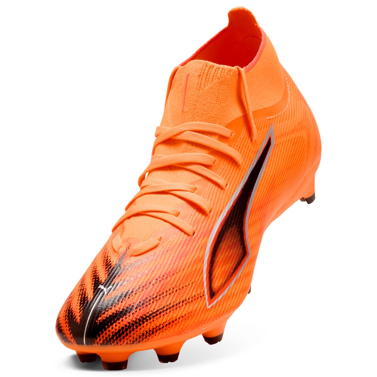 PUMA ULTRA 6 MATCH+ FG/AG uniseks voetbalschoenen, Zwart/Rood, Maat 40,5 thumbnail 2