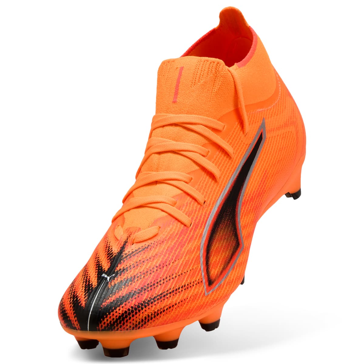 PUMA ULTRA 6 MATCH+ FG/AG voetbalschoenen voor Dames, Zwart/Rood, Maat 36 thumbnail 2