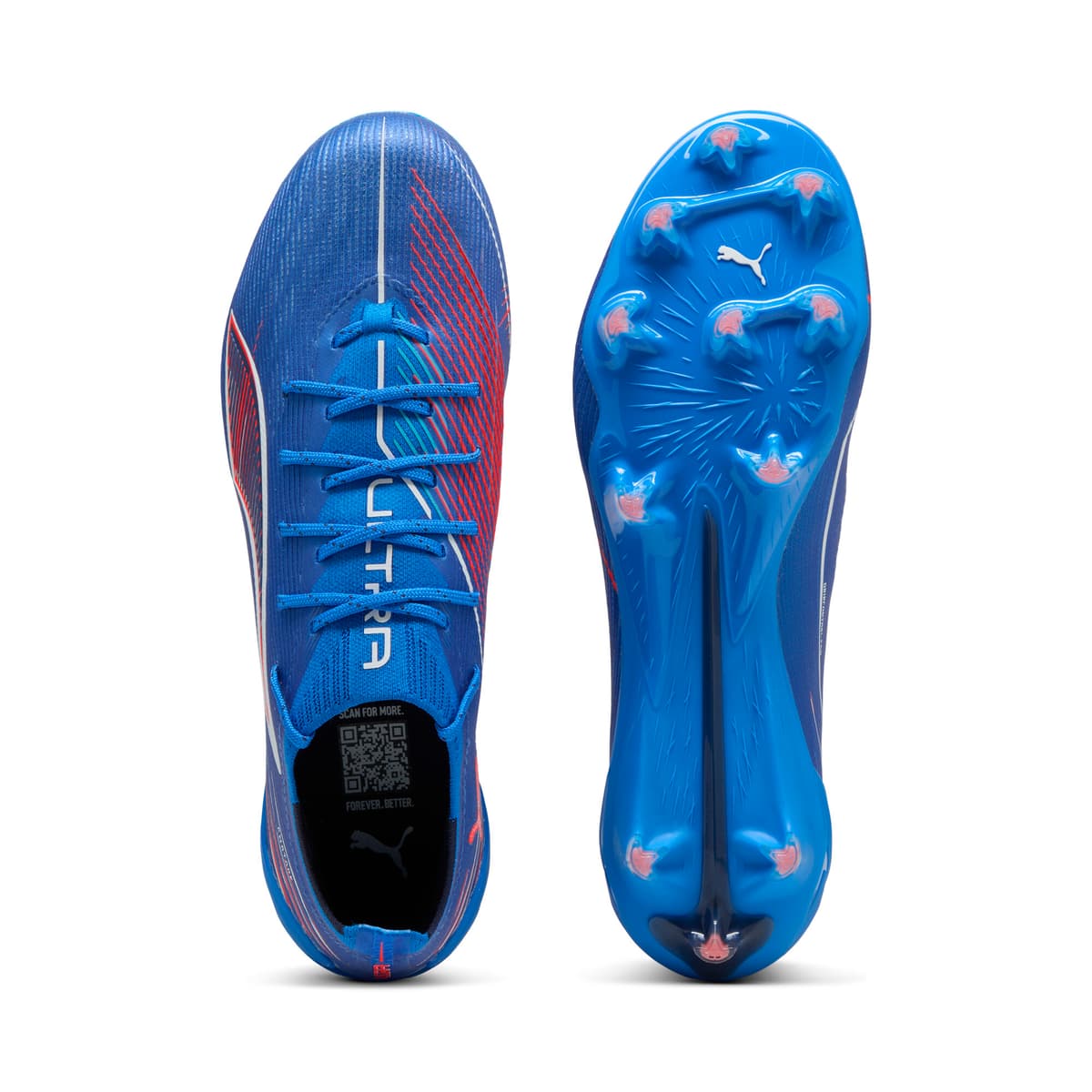 PUMA ULTRA 6 ULTIMATE FG uniseks voetbalschoenen, Blauw/Rood/Wit, Maat 43 thumbnail 5