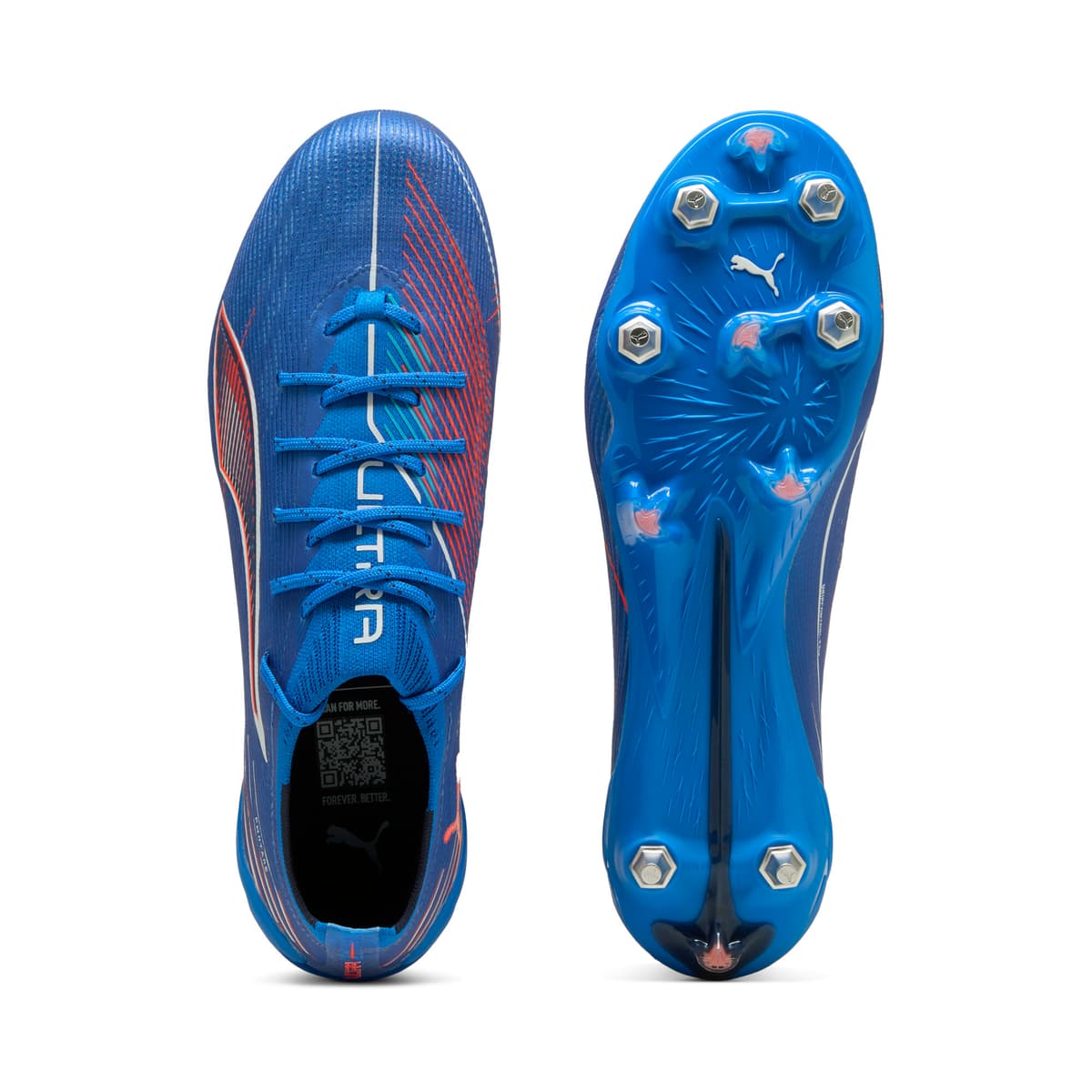 PUMA ULTRA 6 ULTIMATE MxSG uniseks voetbalschoenen, Blauw/Rood/Wit, Maat 47 thumbnail 4