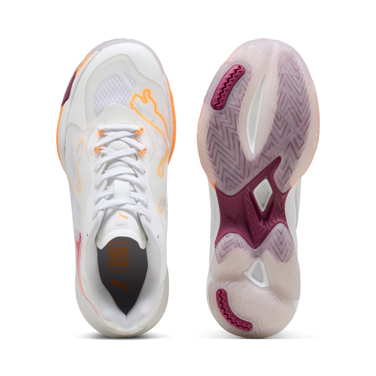PUMA Vantage NITROâ¢ handbalschoenen voor Dames, Wit, Maat 40,5 thumbnail 4