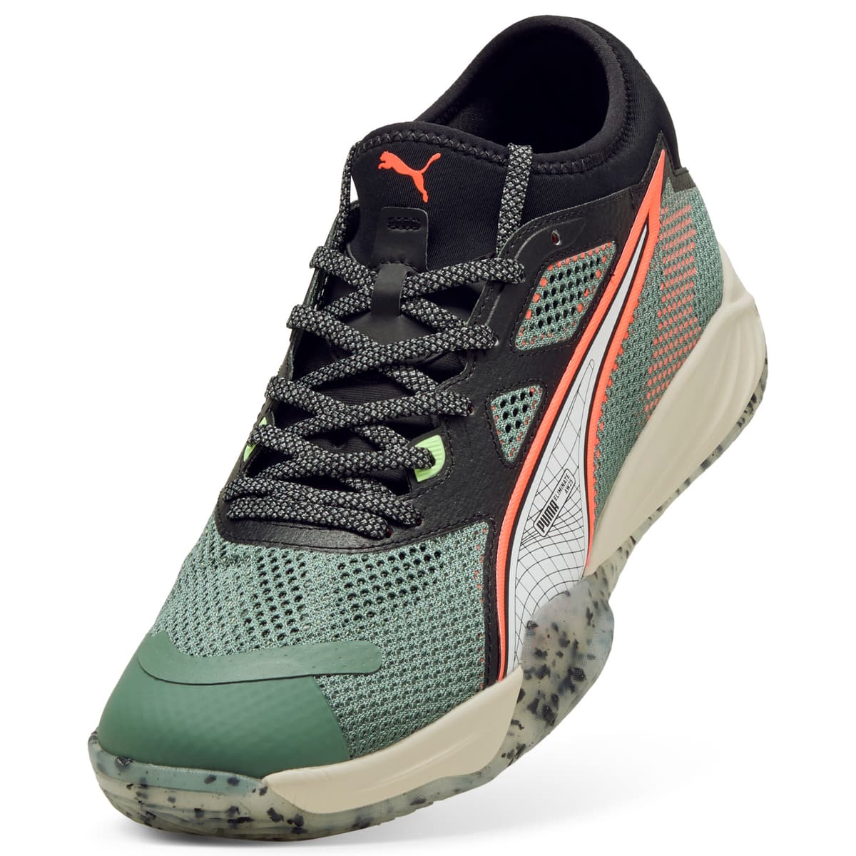 PUMA Eliminate NITROâ¢ SQD 4 handbalschoenen uniseks, Zwart/Rood, Maat 43 thumbnail 2