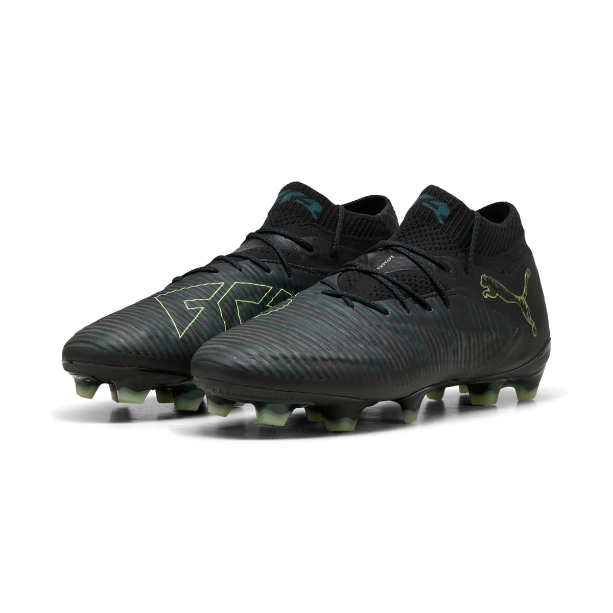 PUMA FUTURE 8 ULTIMATE FG uniseks voetbalschoenen, Groen/Zwart, Maat 44 thumbnail 6