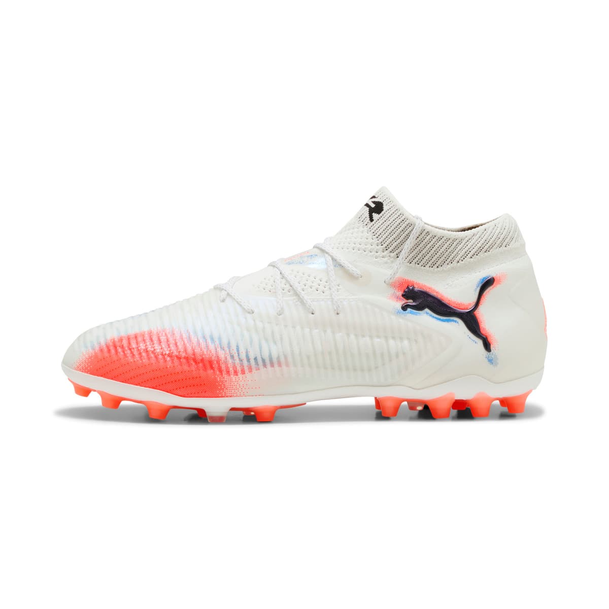 PUMA FUTURE 8 ULTIMATE MG voetbalschoenen uniseks, Zwart/Rood/Wit, Maat 42,5
